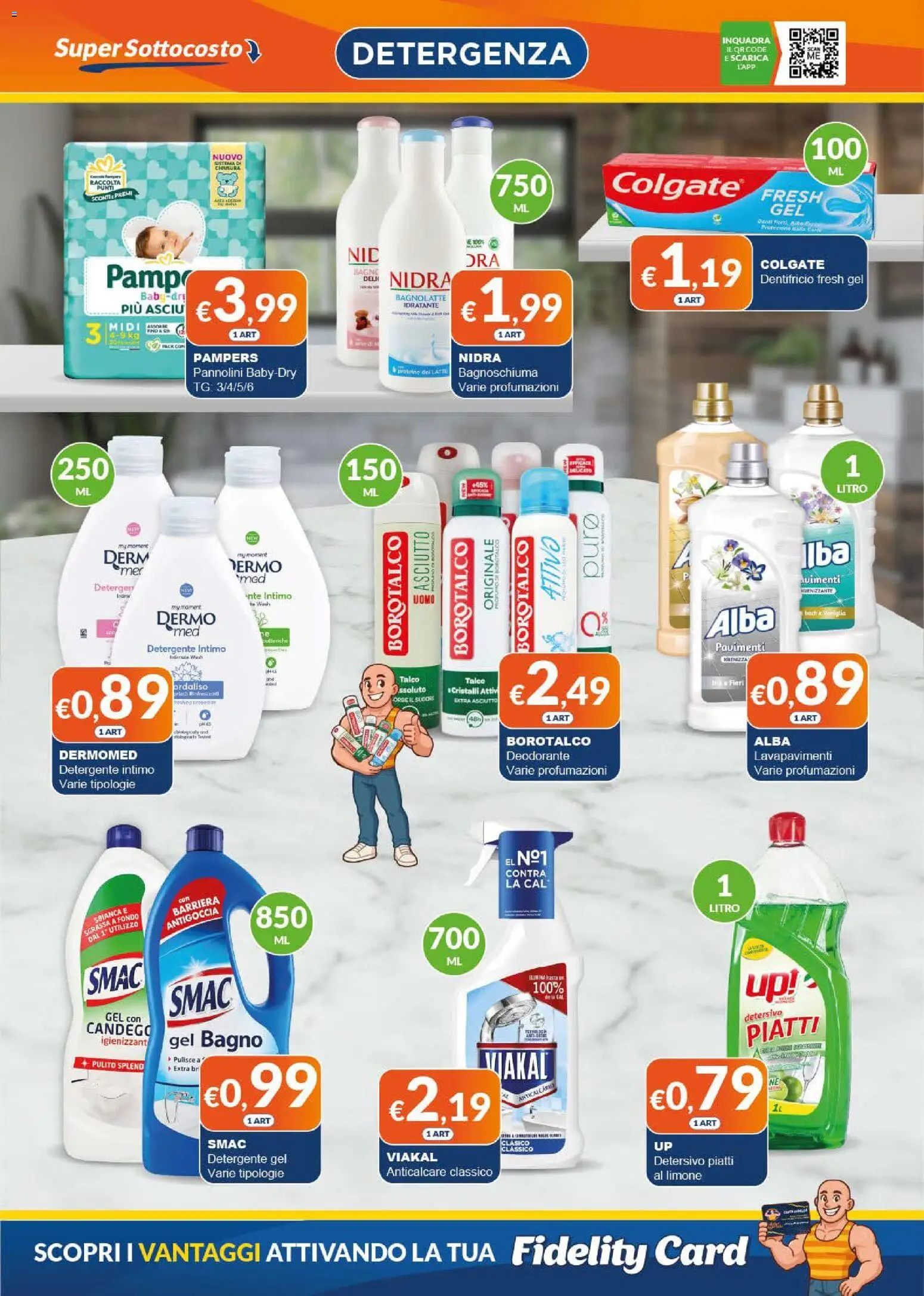 Volantino Mister Risparmio del 02.04.2026 | Pagina: 3 | Prodotti: Deodorante, Anticalcare, Intimo, Latte