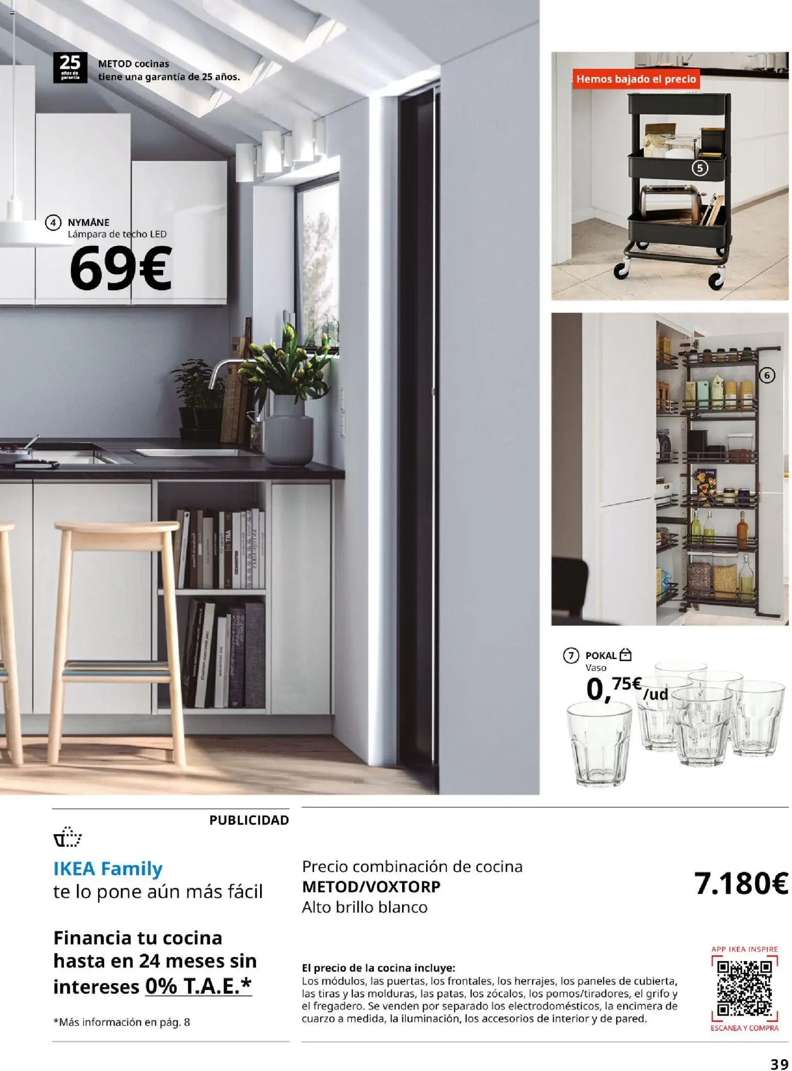 Catálogo IKEA Cocinas │ válido desde el 01.02.2026 | Página: 39 | Productos: Lámpara de techo, Té, Cocina, Lámpara