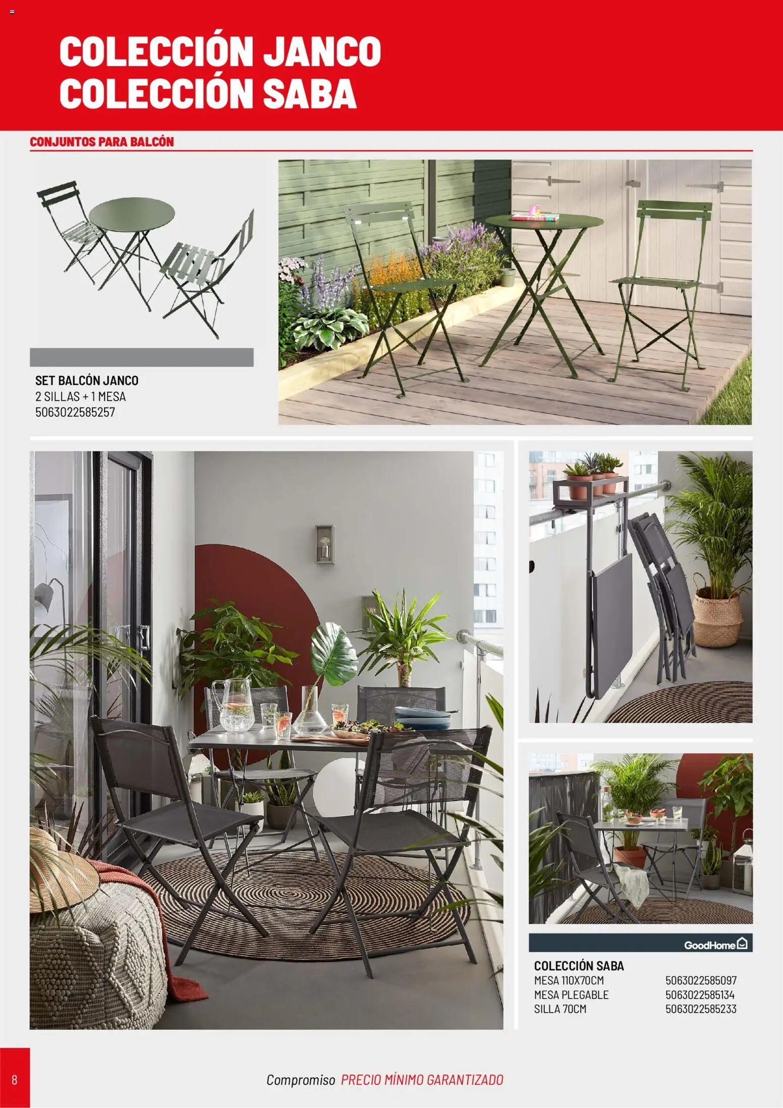 Brico Depôt folleto Jardín 2026 │ válido desde el 02.04.2026 | Página: 8 | Productos: Mesa, Silla