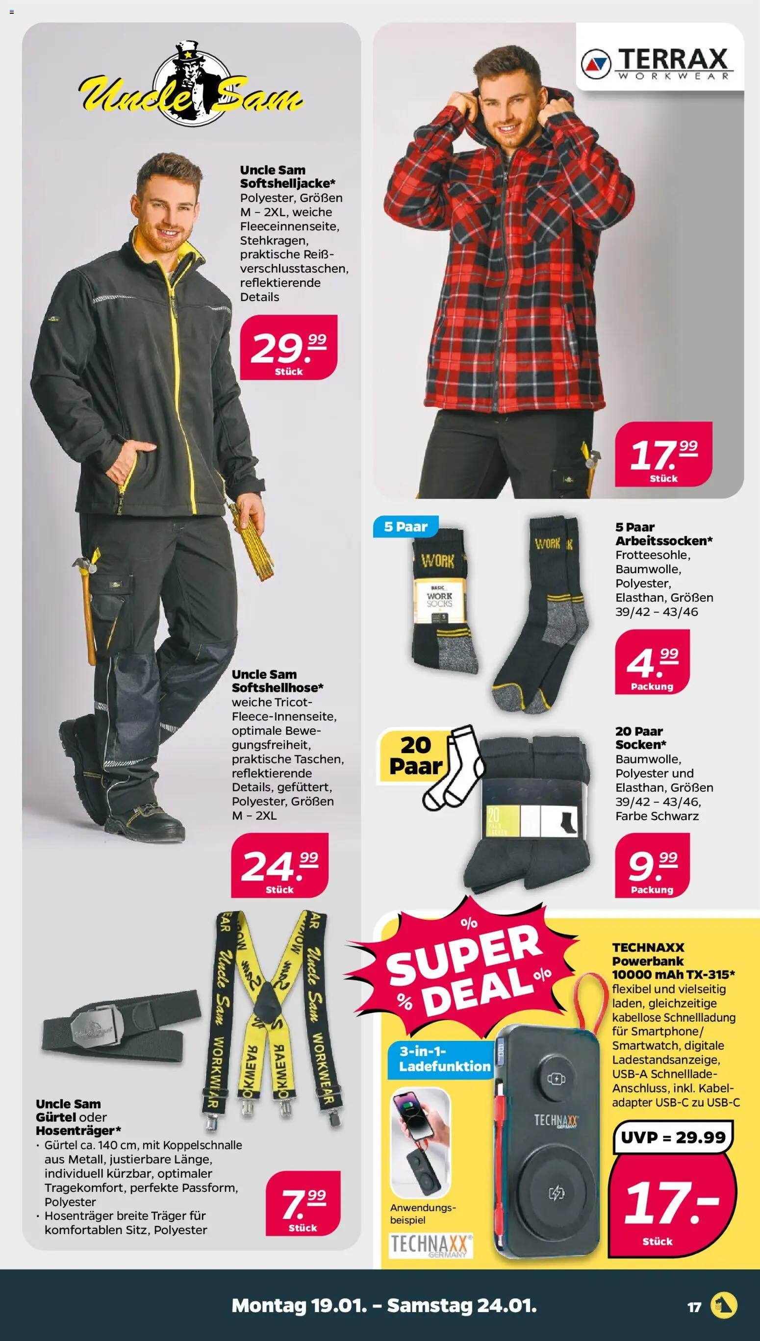 Netto Prospekt 	 – gültig ab 19.01.2026 | Seite: 19 | Produkte: Kabel, Adapter, Gürtel, Powerbank