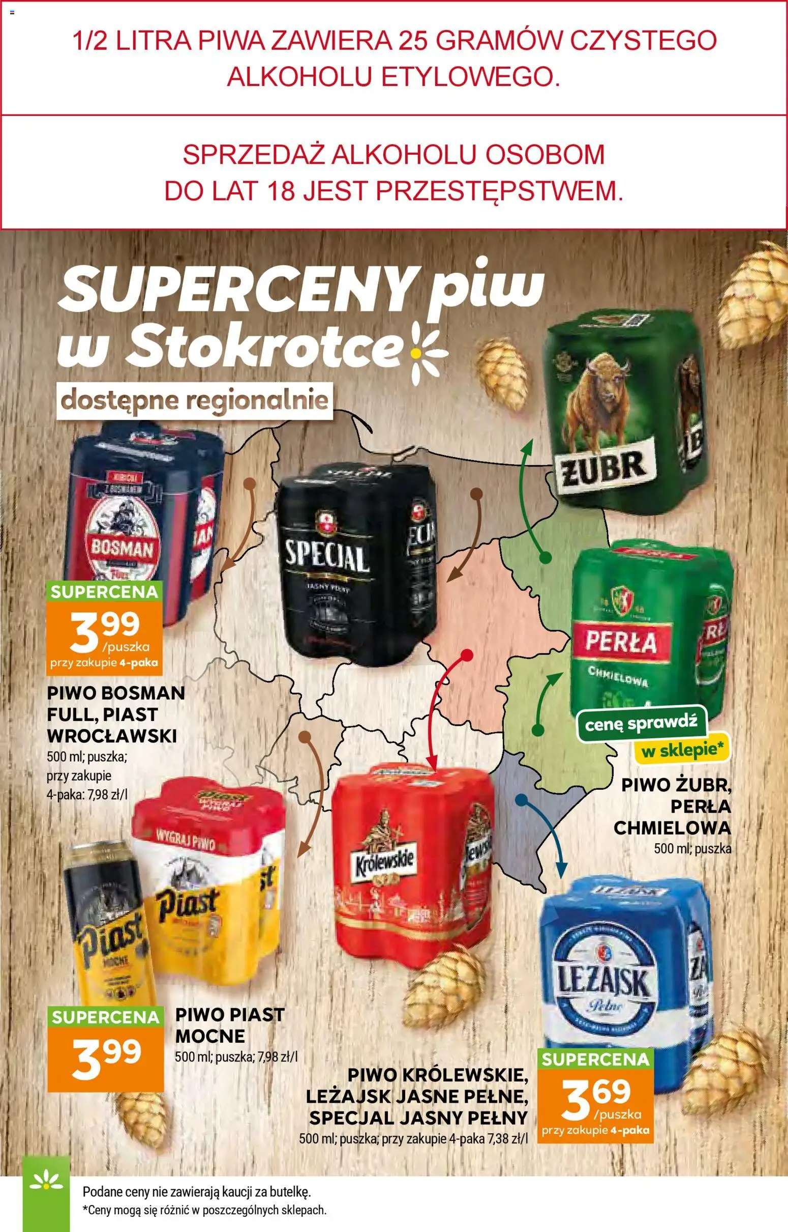 Stokrotka gazetka - Market od 29.04.2026 | Strona: 10 | Produkty: Piwo Bosman, Piwo