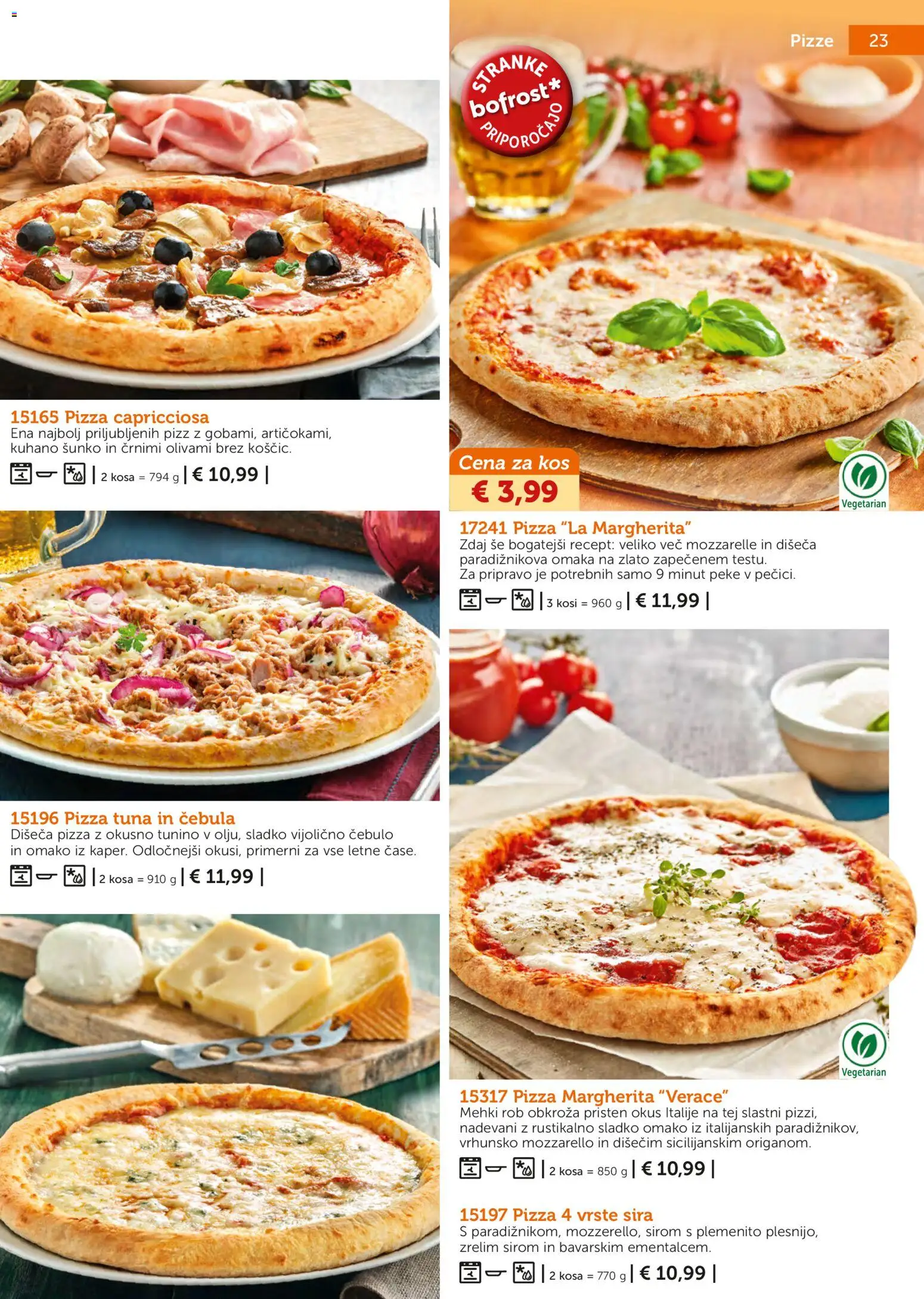 Novi Bofrost katalog ponudbe – veljaven od 04.03.2026 | Stran: 23 | Izdelki: Tuna, Kos, Cebula, Omaka