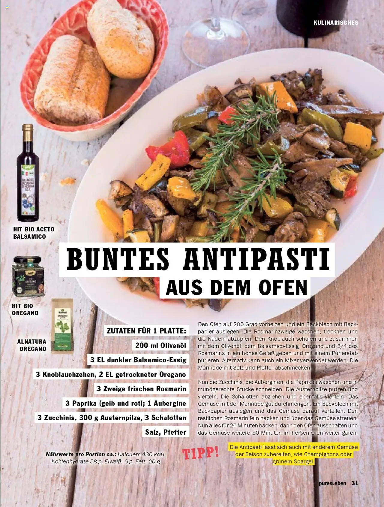 HIT  pures Leben 03/2025 - gültig ab dem 01.07.2025 | Seite: 31 | Produkte: Balsamico, Olivenol, Gemüse, Salz
