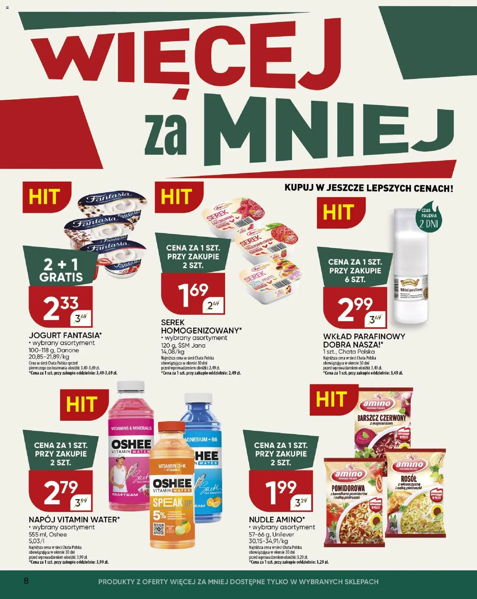 Chata Polska Gazetka od 23.10.2025 | Strona: 8 | Produkty: Barszcz, Serek, Jogurt