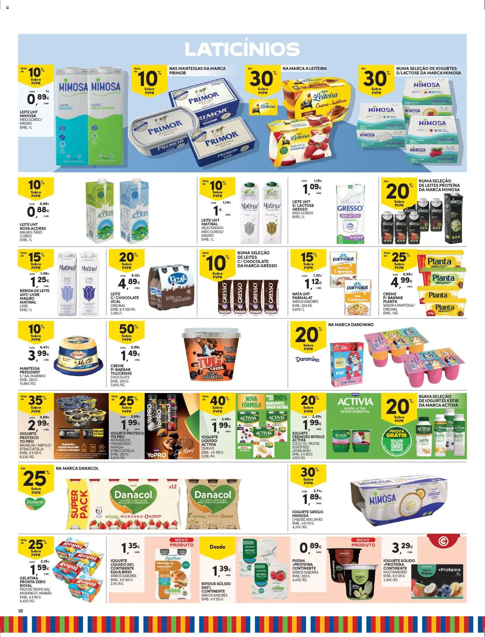 Continente - Madeira: Folheto Semanal │ válido de 28.10.2025 | Página: 10 | Produtos: Leite proteina, Iogurtes, Cogumelos, Proteina