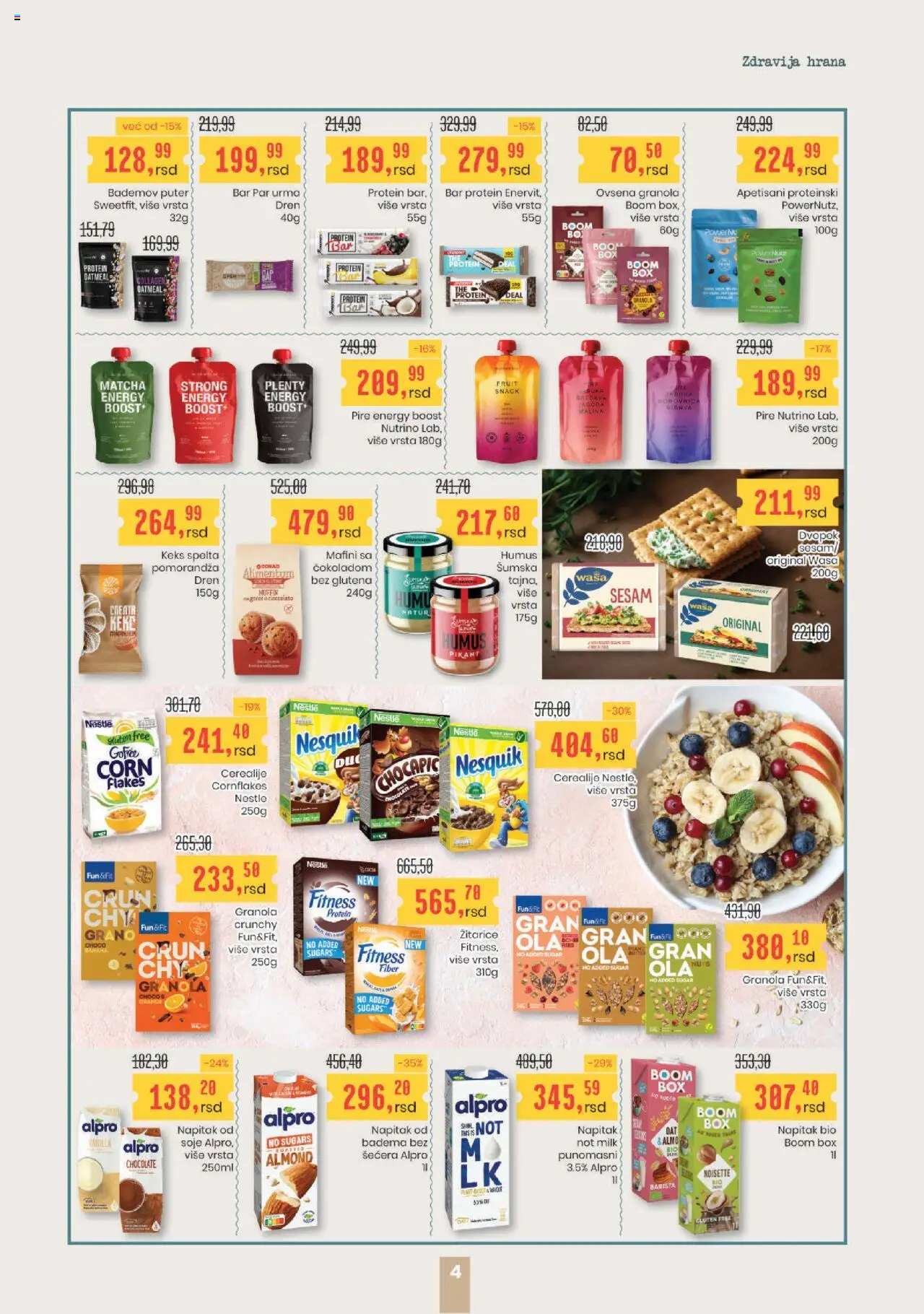 Aroma Market katalog - važi od 16.10.2025 | Strana: 4 | Proizvode: Jagoda, Alpro, Breskva, Nesquik