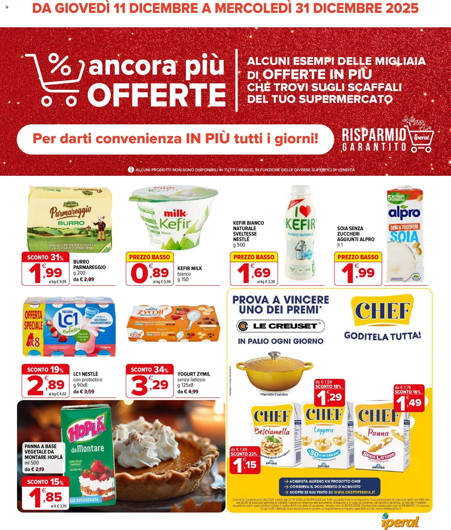 Volantino Iperal del 11.12.2025 | Pagina: 1 | Prodotti: Yogurt, Burro, Data, Besciamella