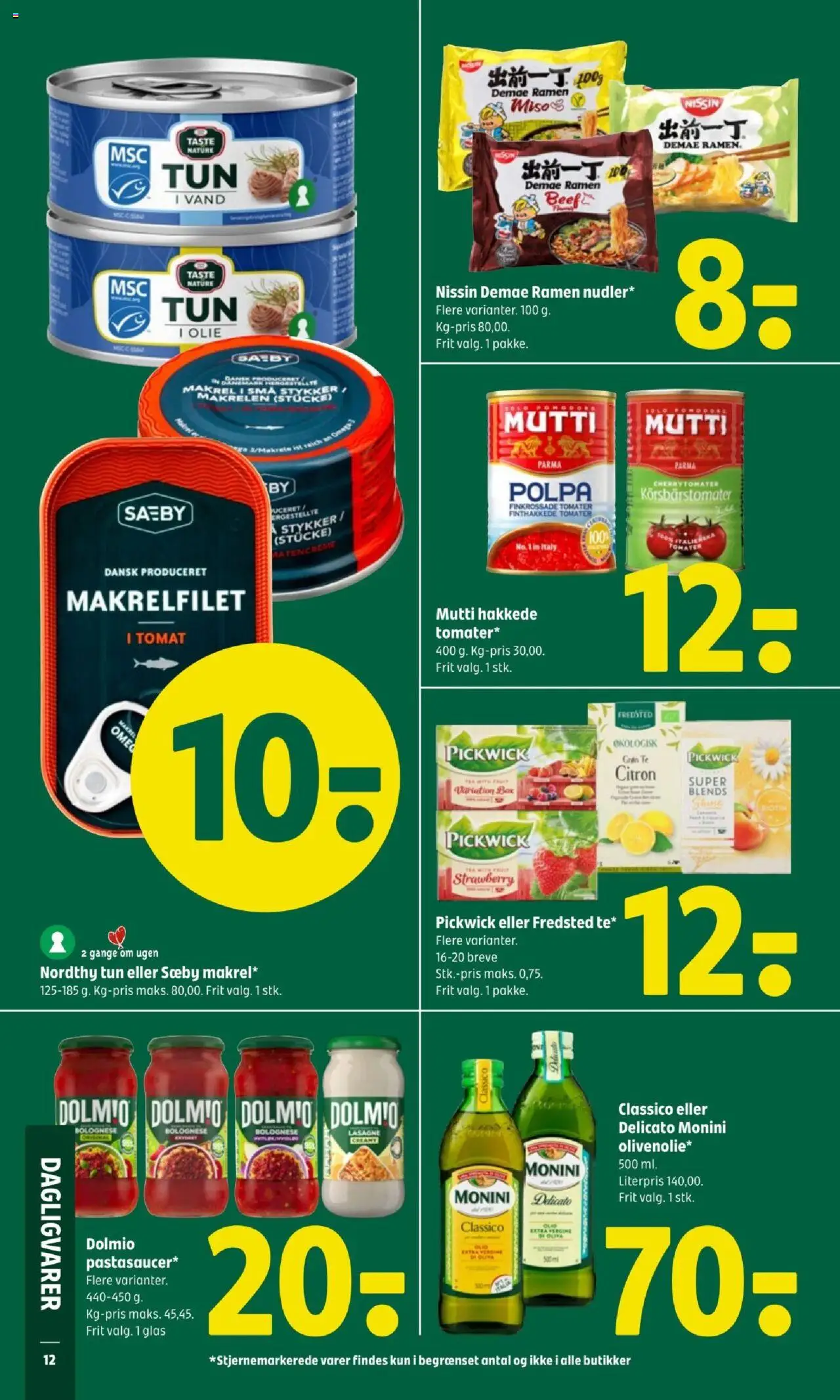Coop 365 tilbudsavis – gyldig fra 23.10.2025 | Side: 14 | Produkter: Olie, Tomater, Pasta, Tun