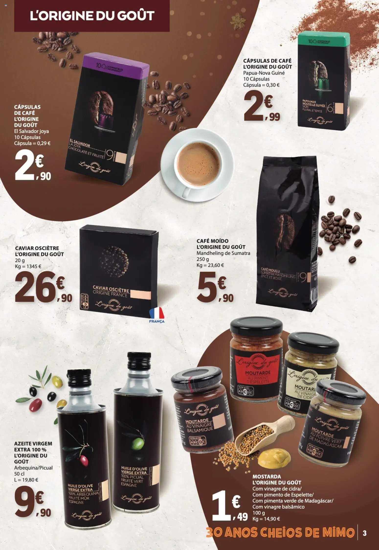 E.Leclerc folheto │ válido de 01.12.2025 | Página: 3 | Produtos: Vinagre, Vinagre balsâmico, Café, Chocolate