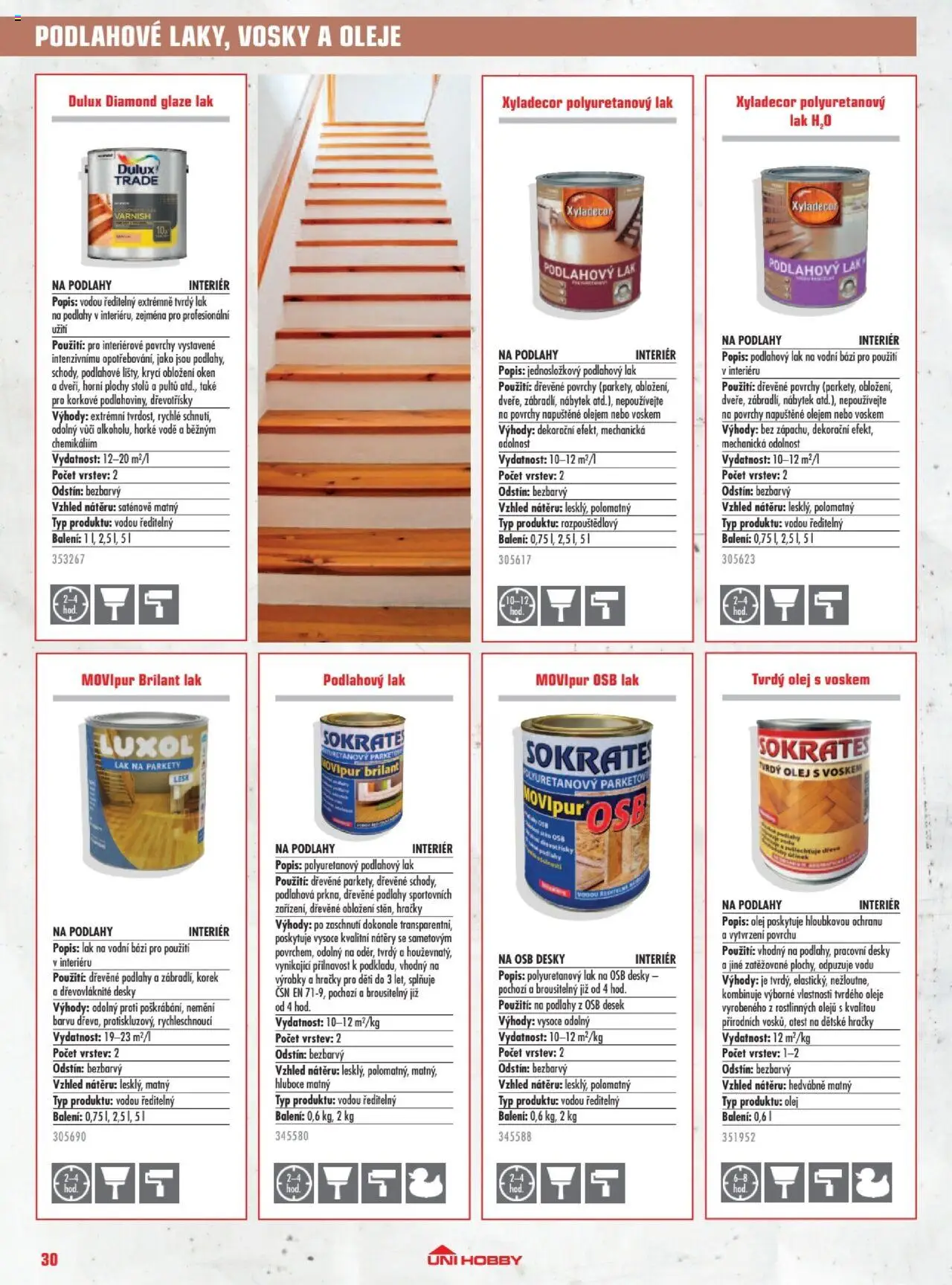 Uni Hobby katalog - Barvy 2025 od 23.05.2025 | Strana: 30 | Produkty: Hračky pro děti, Vosky, Desky, Luxol