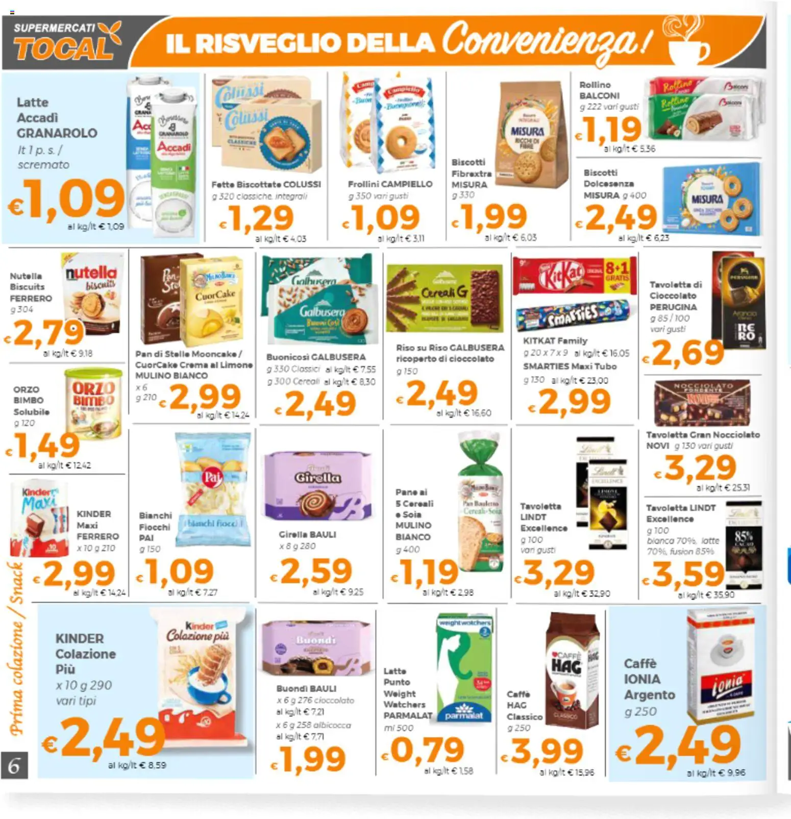 Volantino Tocal del 24.02.2026 | Pagina: 6 | Prodotti: Crema, Caffè, Cioccolato, Cereali