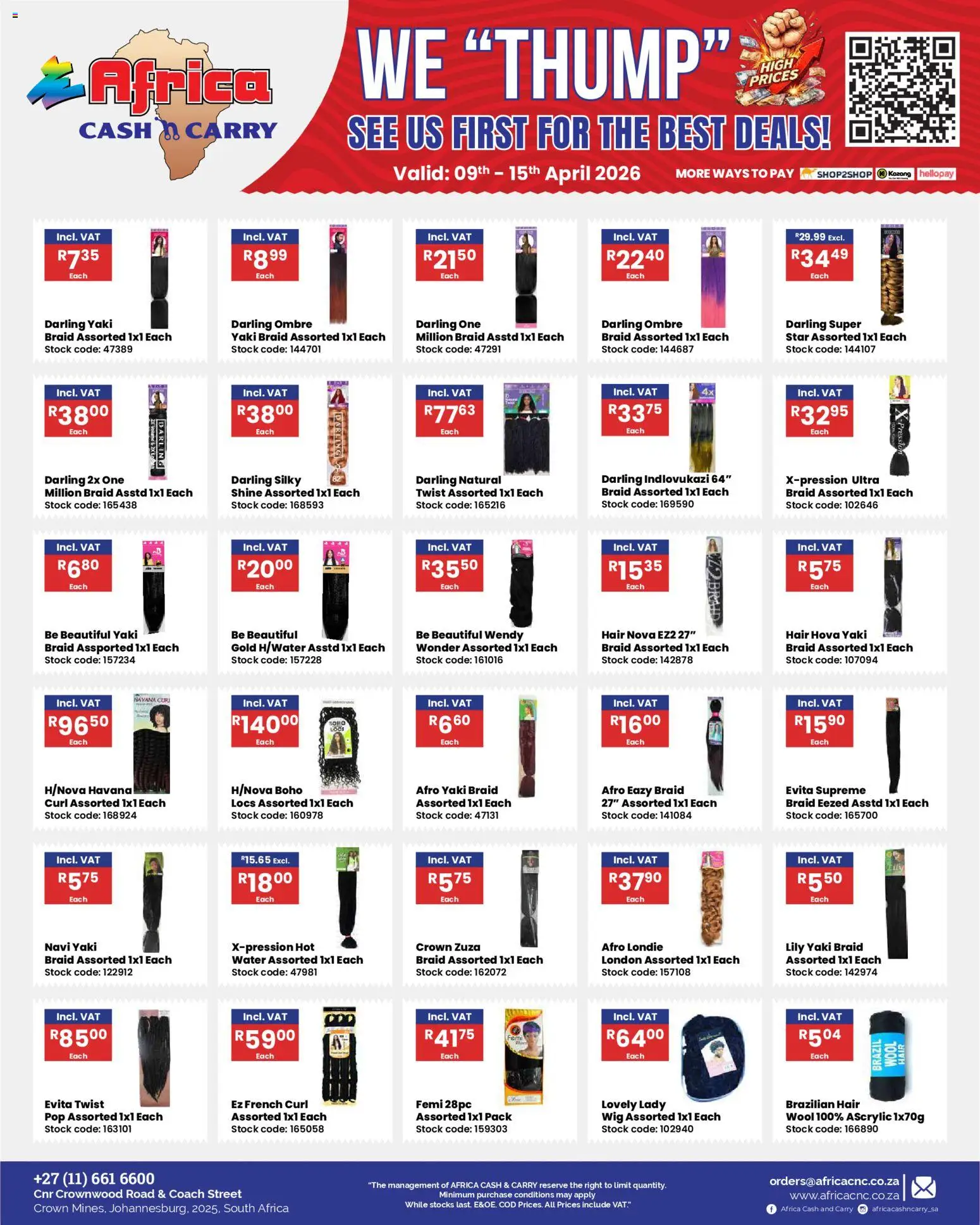 New Africa Cash & Carry catalogue – valid from 09.04.2026 | Page: 20 | Products: Stock, Water