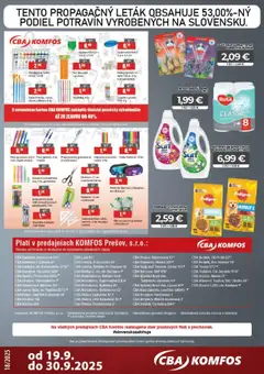 Nové CBA Komfos akcie – leták je platný od 19.09.2025 | Strana: 16 | Produkty: Pero, Peračník, Fixky, Mango