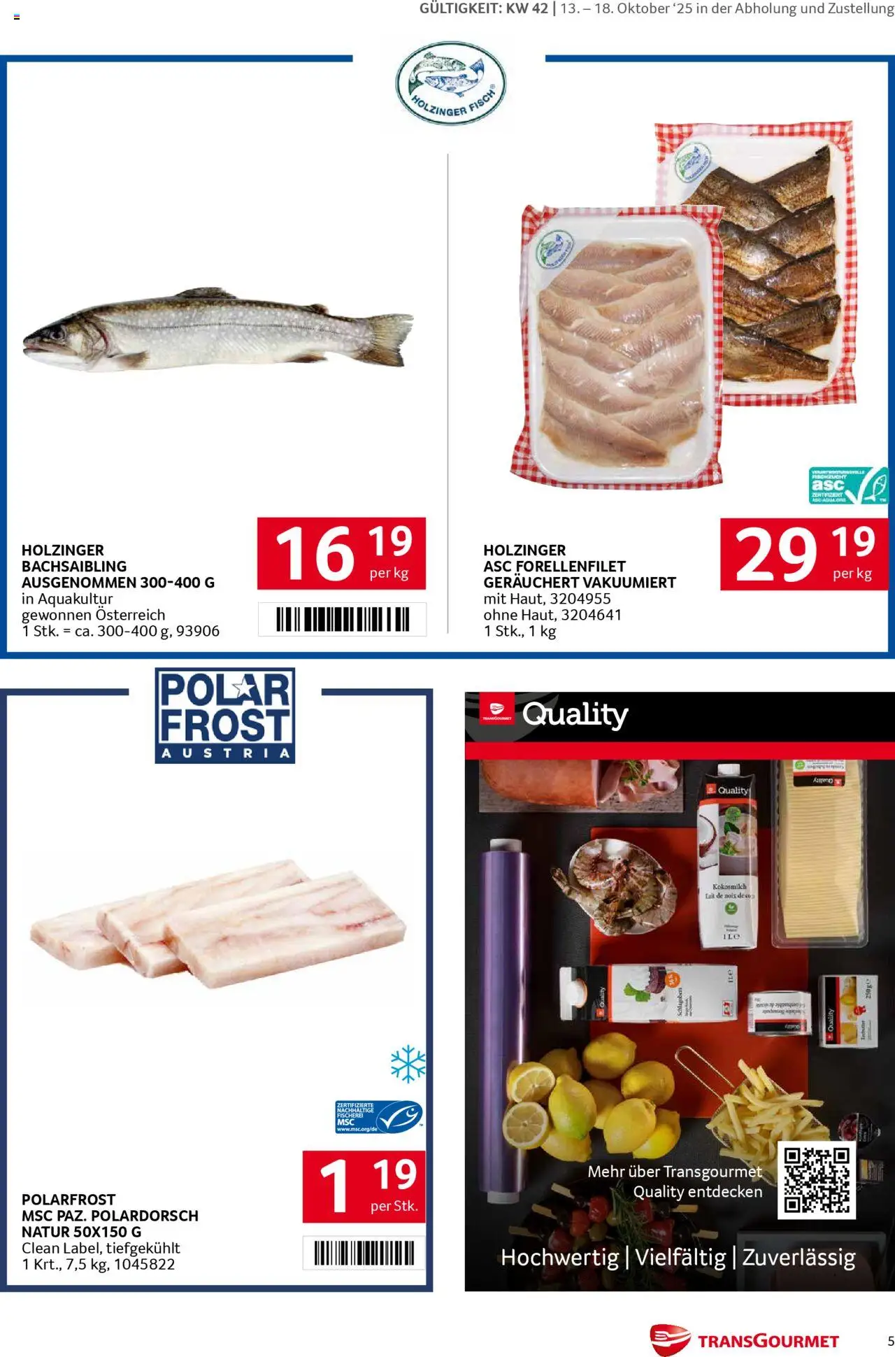 Transgourmet Eröffnungs Festwoche gültig ab 13.10.2025 | Seite: 5 | Produkte: Fisch