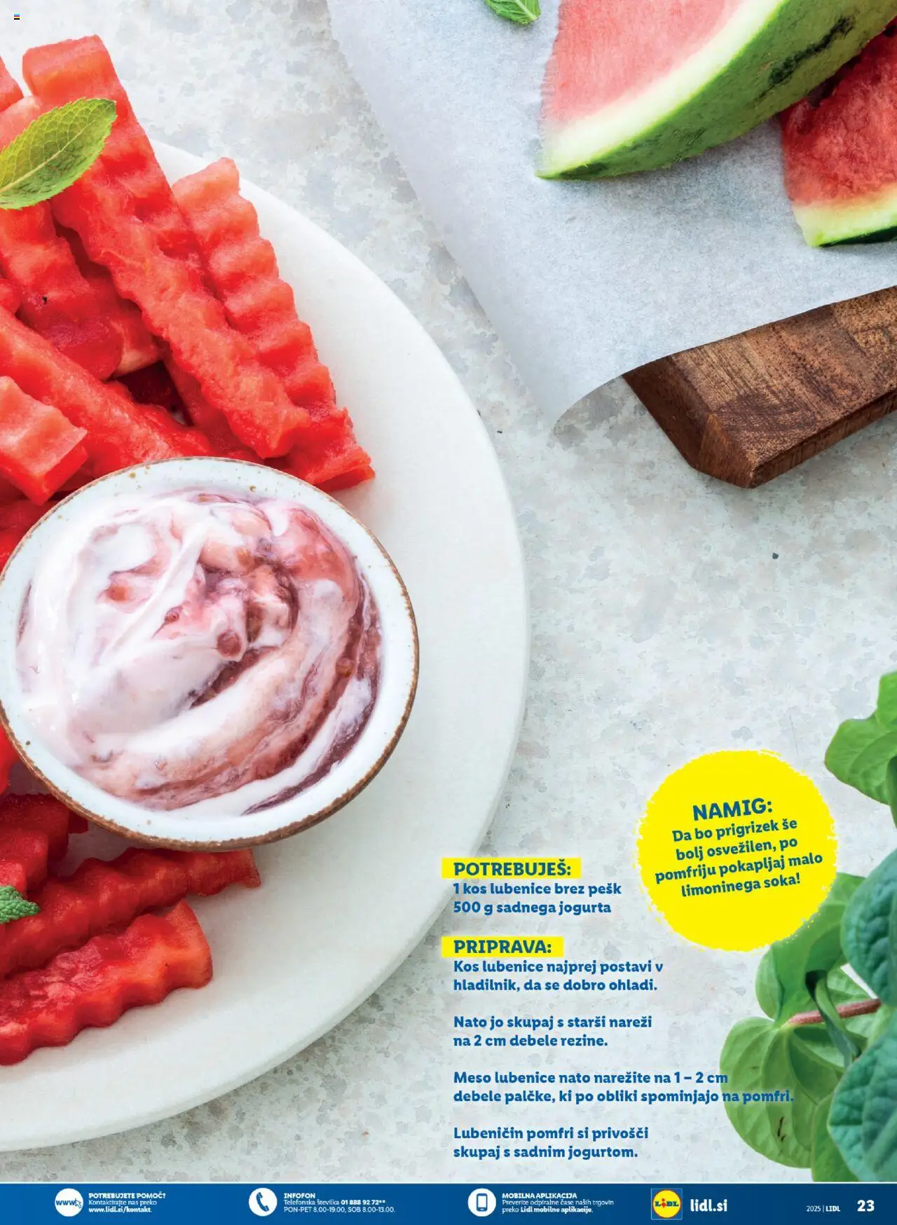 Lidl katalog vše za šolo │ velja od 30.06.2025 | Stran: 23 | Izdelki: Kos, Lubenice