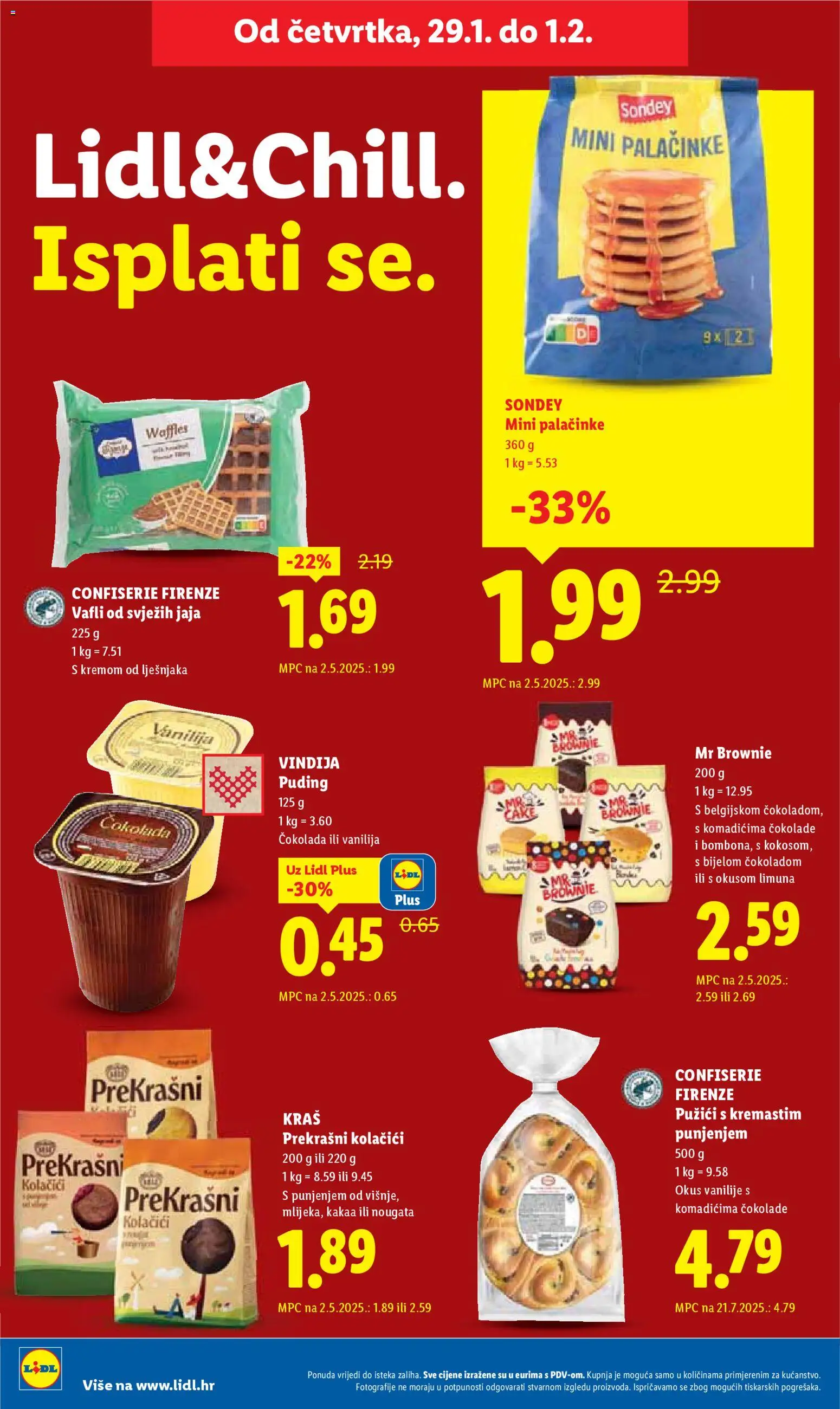 Lidl katalog | vrijedi od 26.01.2026 | Stranica: 48 | Proizvodi: Vindija, Jaja, Puding, Kolačići