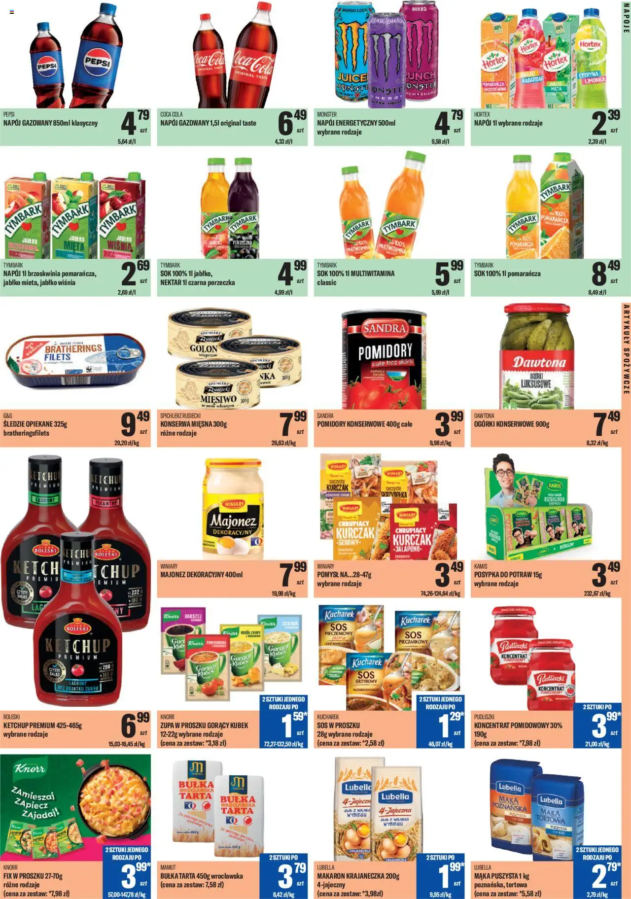 TomiMarkt Gazetka od 29.08.2025 | Strona: 5 | Produkty: Ketchup, Pepsi, Mięta, Sok