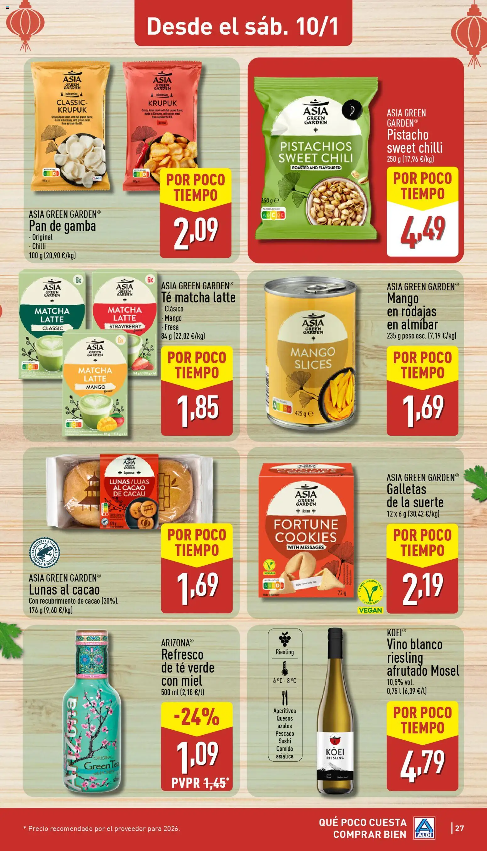 Aldi folleto Canarias │ válido desde el 05.01.2026 | Página: 27 | Productos: Vino, Té, Galletas, Gamba