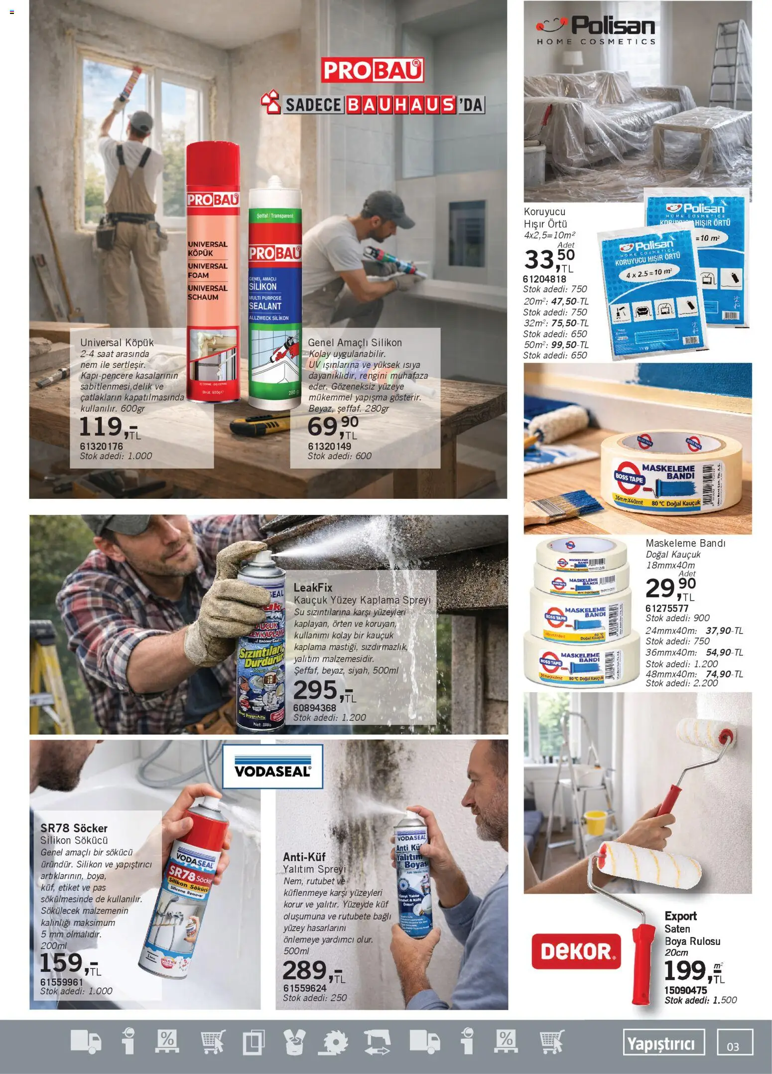 Bauhaus Katalog - 28.03.2026 tarihinden itibaren geçerlidir | Sayfa: 3 | Ürünler: Su, Saat, Bant