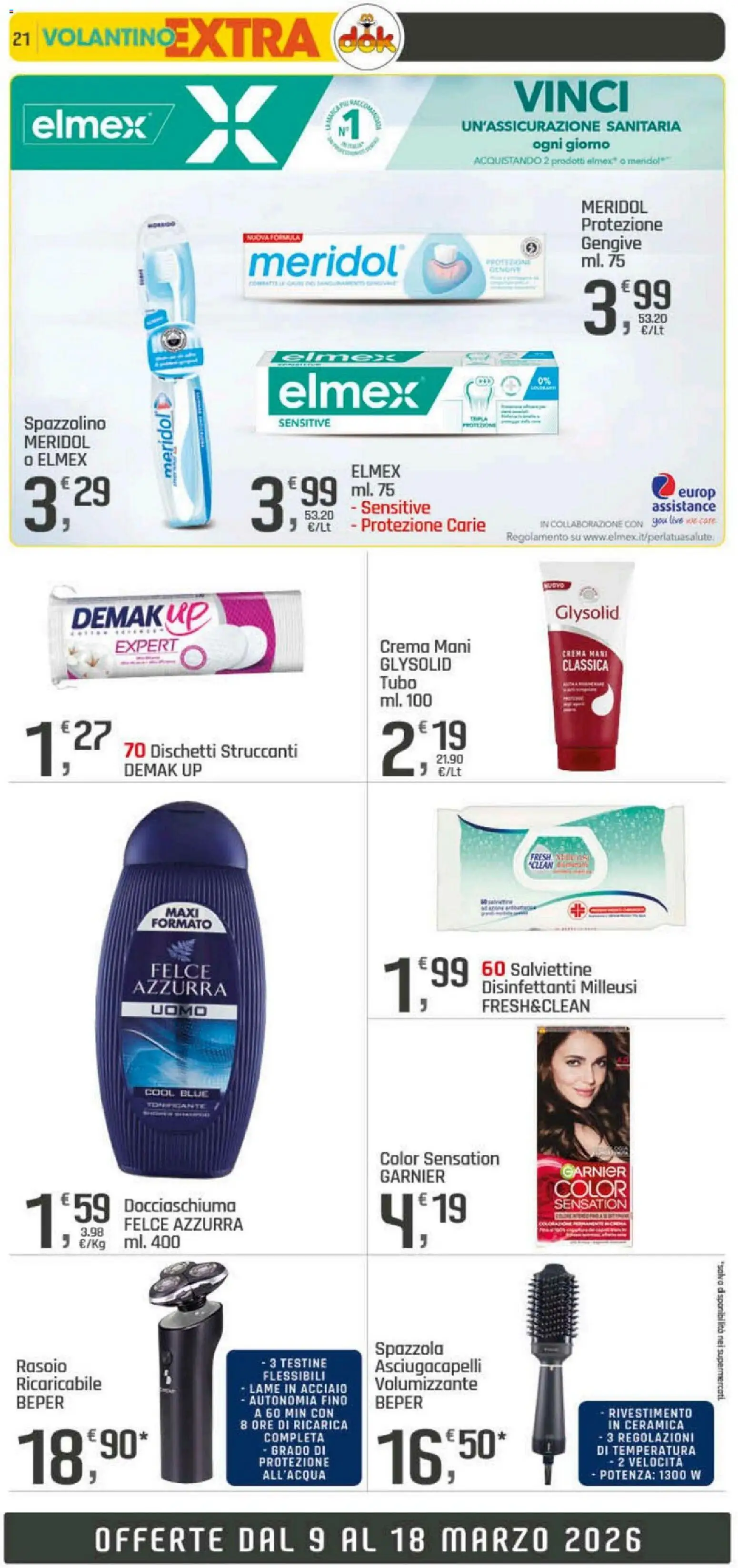 Volantino DOK del 05.03.2026 | Pagina: 21 | Prodotti: Spazzola, Spazzolino, Dischetti struccanti, Tubo