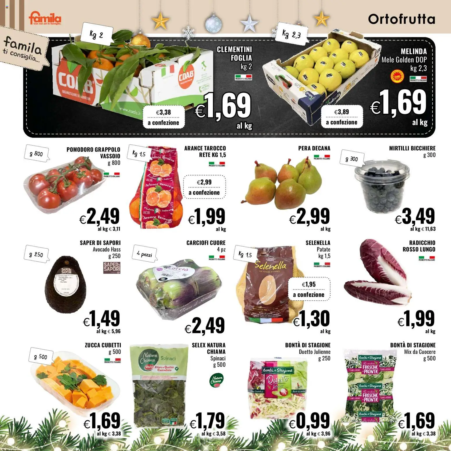 Volantino Famila del 11.12.2025 | Pagina: 10 | Prodotti: Avocado, Patate, Pomodoro, Zucca
