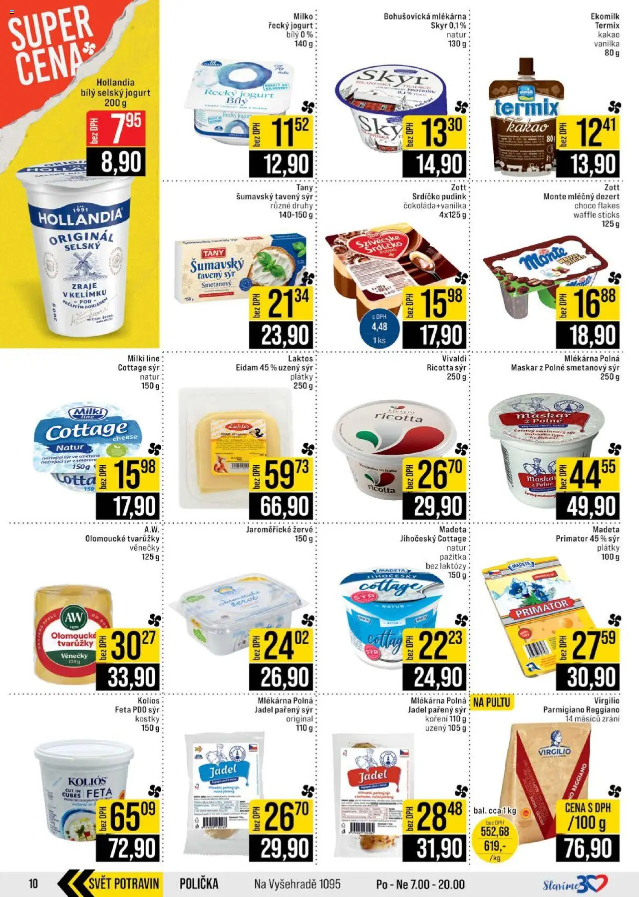 Jip leták - Cash & Carry od 22.10.2025 | Strana: 10 | Produkty: Ricotta, Polička, Jogurt, Parmigiano Reggiano