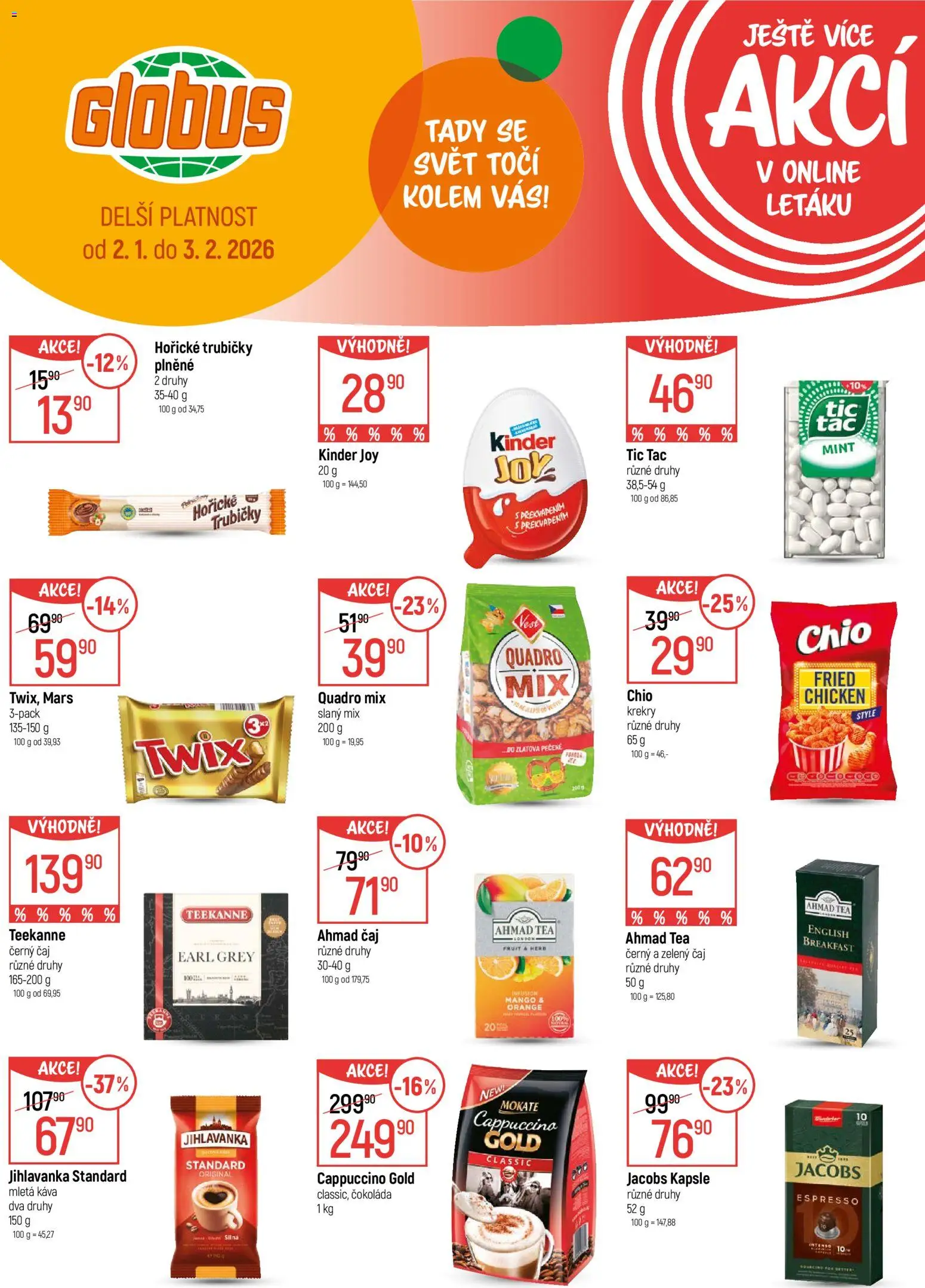 Globus leták - Chomutov od 07.01.2026 | Strana: 27 | Produkty: Káva, Zelený čaj, Jihlavanka, Cappuccino