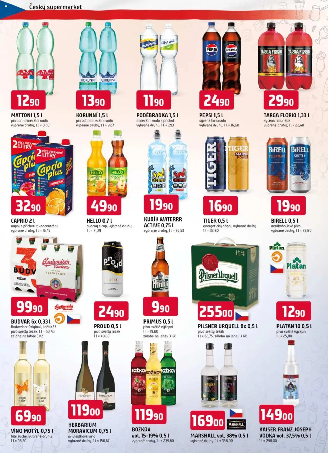 Trefa leták od 13.08.2025 | Strana: 10 | Produkty: Voda, Pilsner, Kubík Waterrr, Láhev