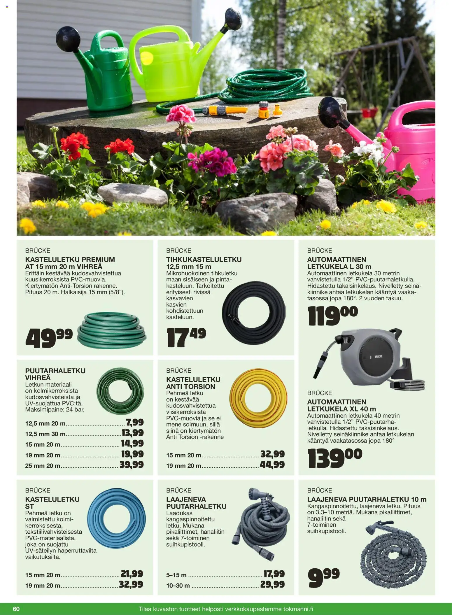 Tokmanni - Kesä 2026 – voimassa 02.04.2026 alkaen | Sivu: 60 | Tuotteet: Letku, Puutarhaletku, Vaaka