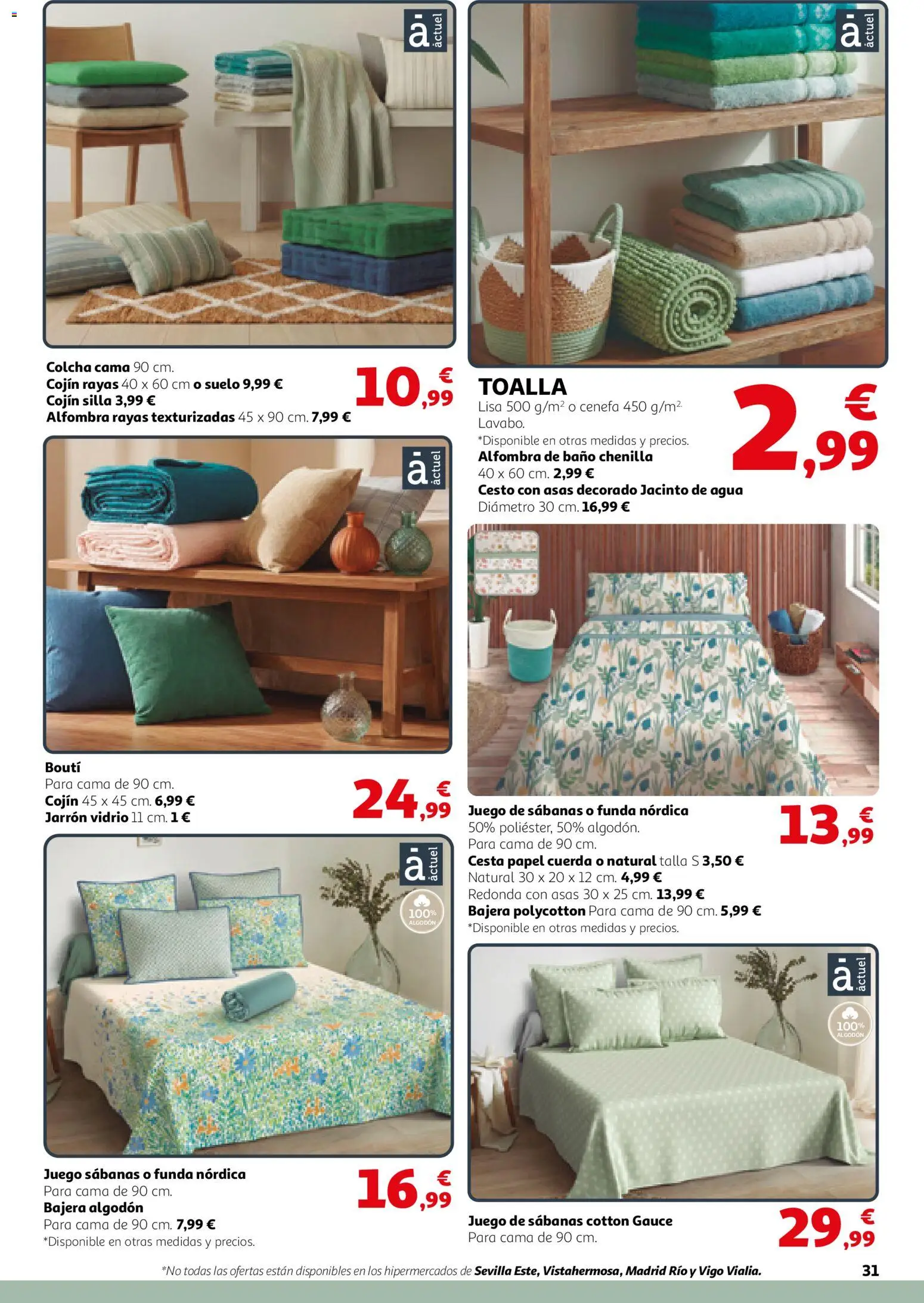 Alcampo HGU MadridActívate en Primavera │ válido desde el 12.03.2026 | Página: 31 | Productos: Funda, Silla, Cesta, Alfombra