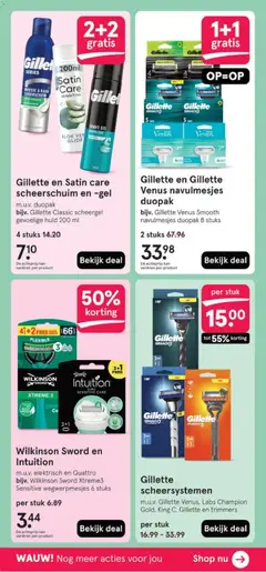 Gillette en Satin care scheerschuim en -gel, m.u.v. duopak bijv. Gillette Classic scheergel gevoelige huid 200 ml - Voorbeeld van een folder van Etos, geldig van 16.03.2026 | Pagina: 24