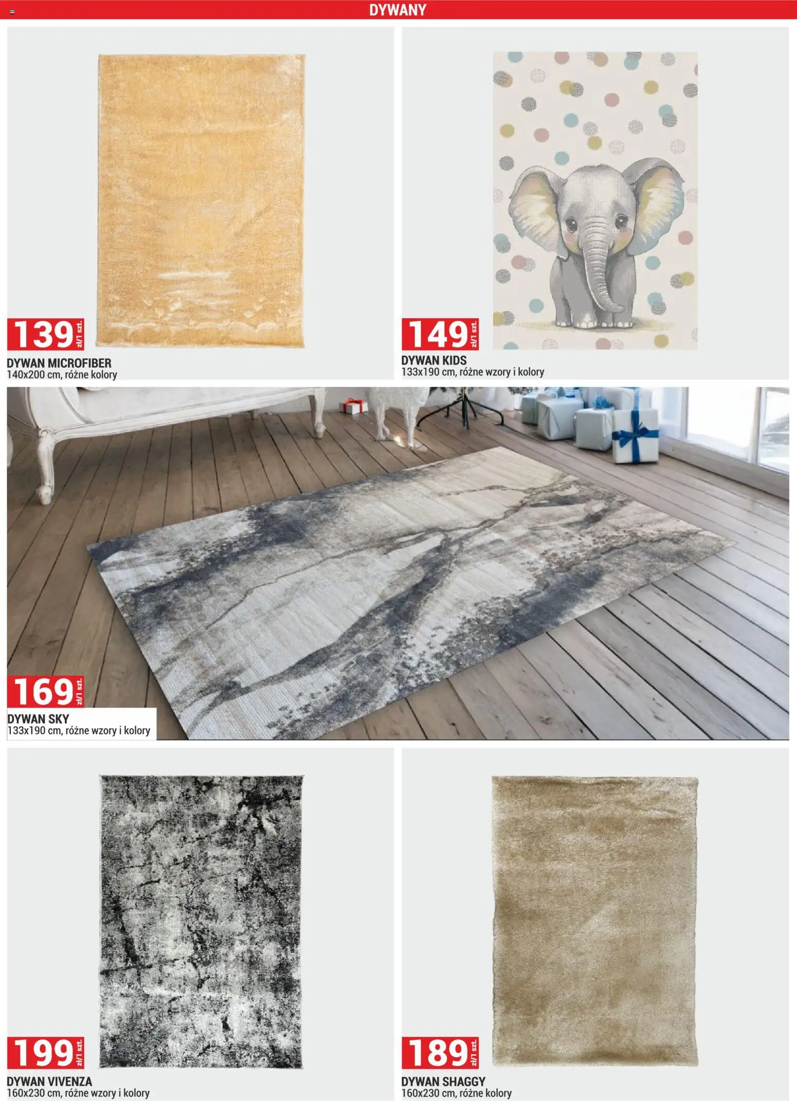 Merkury Market Gazetka od 01.12.2025 | Strona: 4 | Produkty: Dywan shaggy, Dywan, Dywany