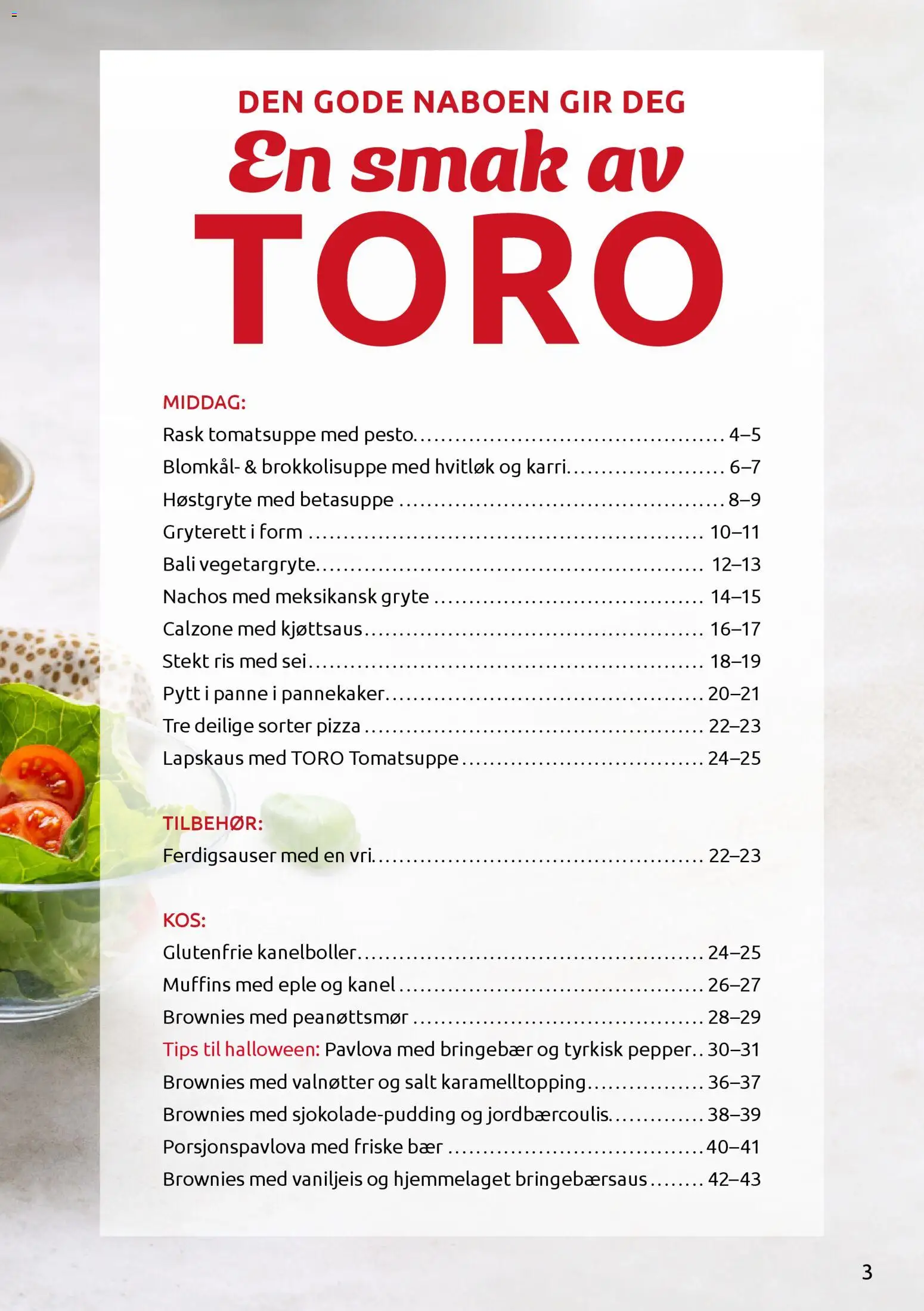 {H1} | Side: 3 | Produkter: Nachos, Tort, Knickers, Valnøtter