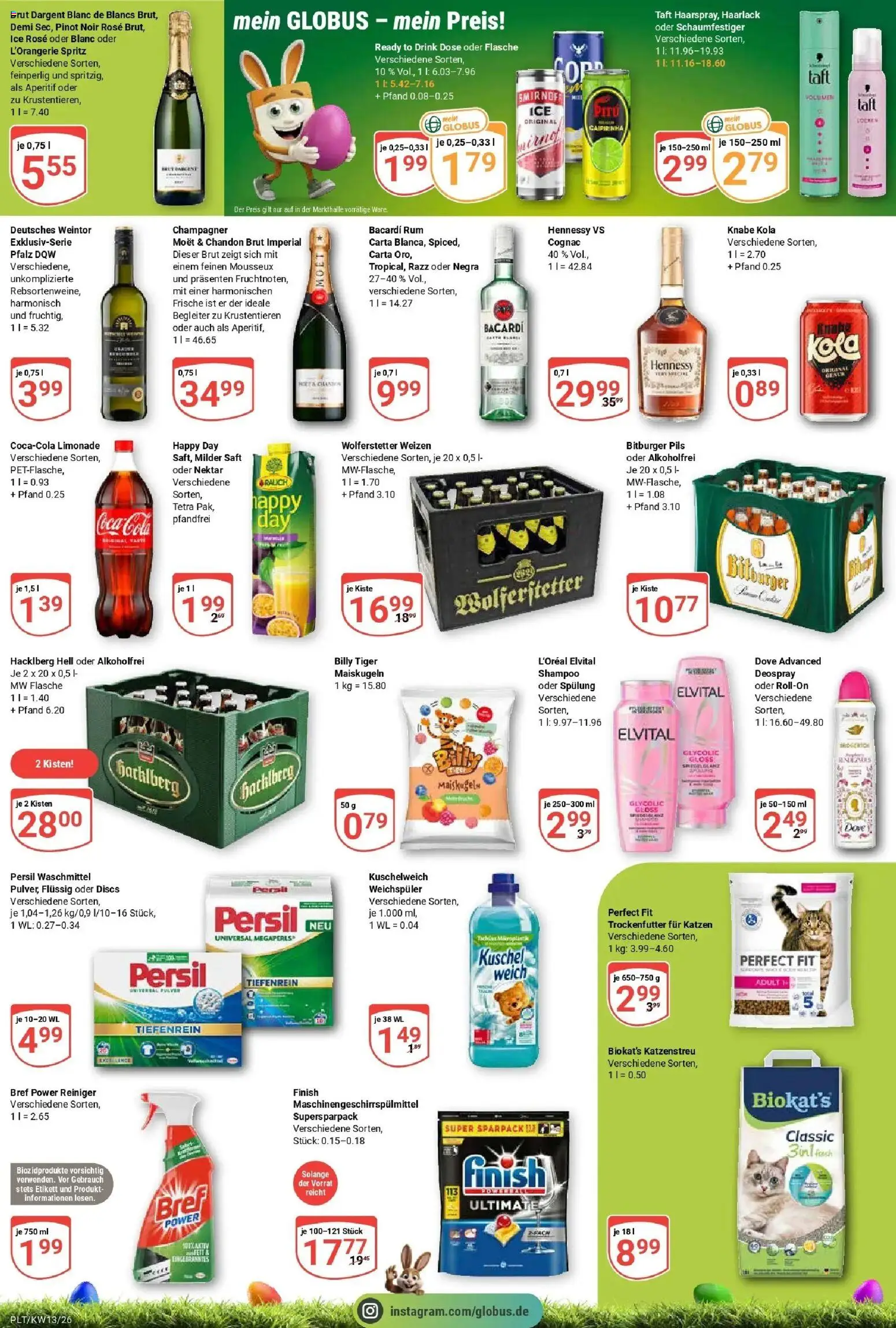 Globus prospekt Plattling	 – gültig ab 23.03.2026 | Seite: 4 | Produkte: Bitburger, Limonade, Spülung, Smirnoff