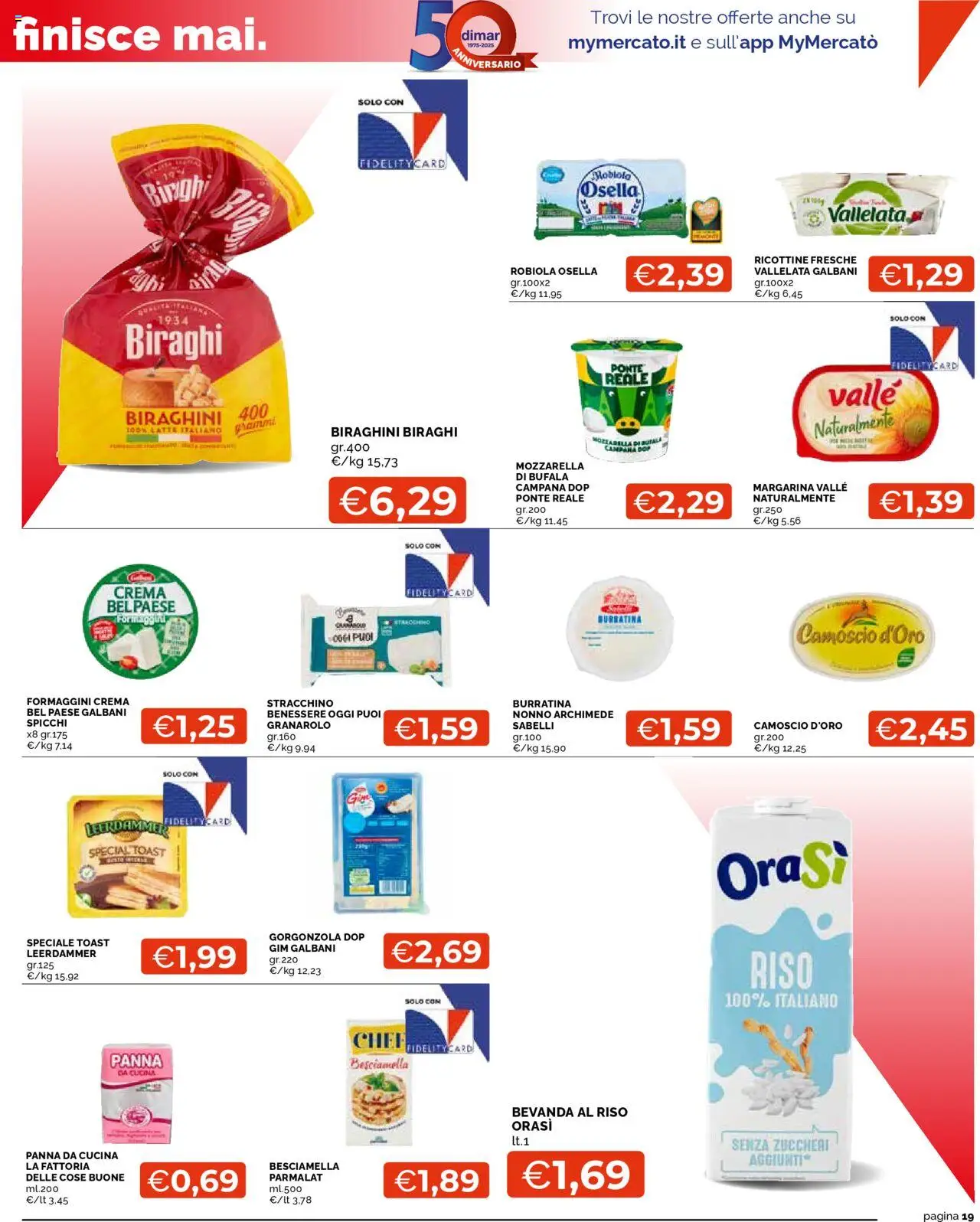Volantino Mercatò del 02.10.2025 | Pagina: 19 | Prodotti: Crema, Mozzarella, Stracchino, Besciamella