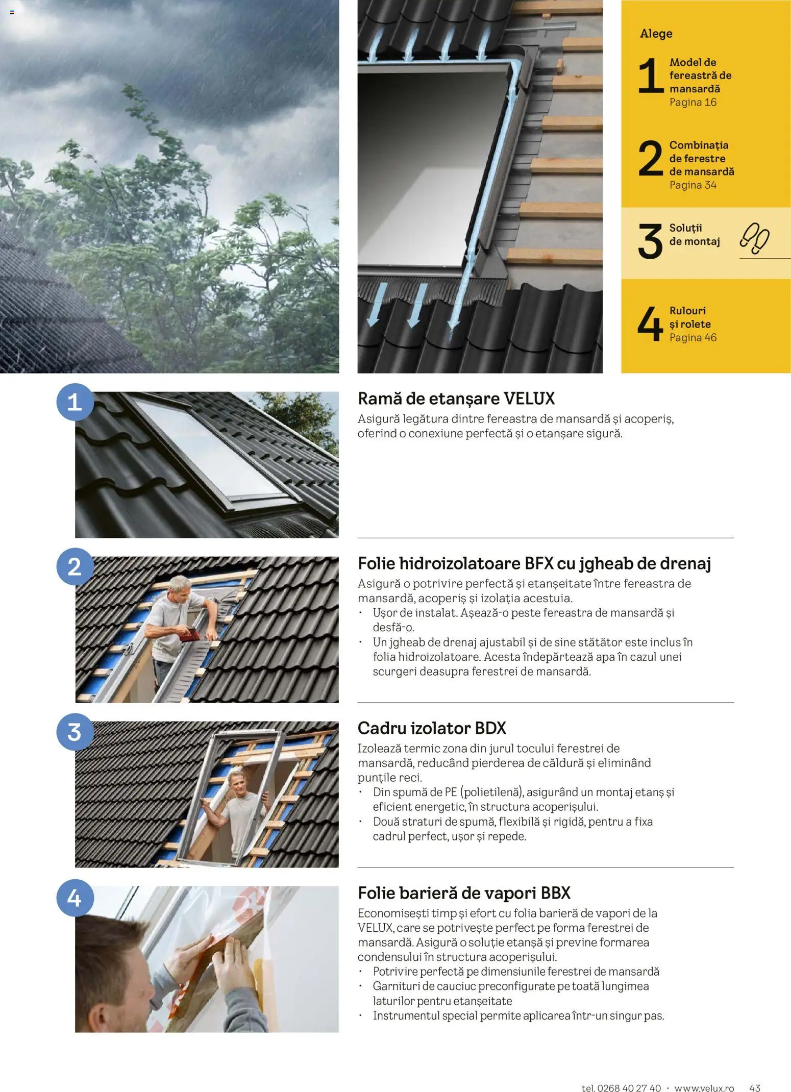Noul catalog Velux – valabil de la 03.02.2026 | Pagină: 43 | Produse: Fereastră, Pește, Apă