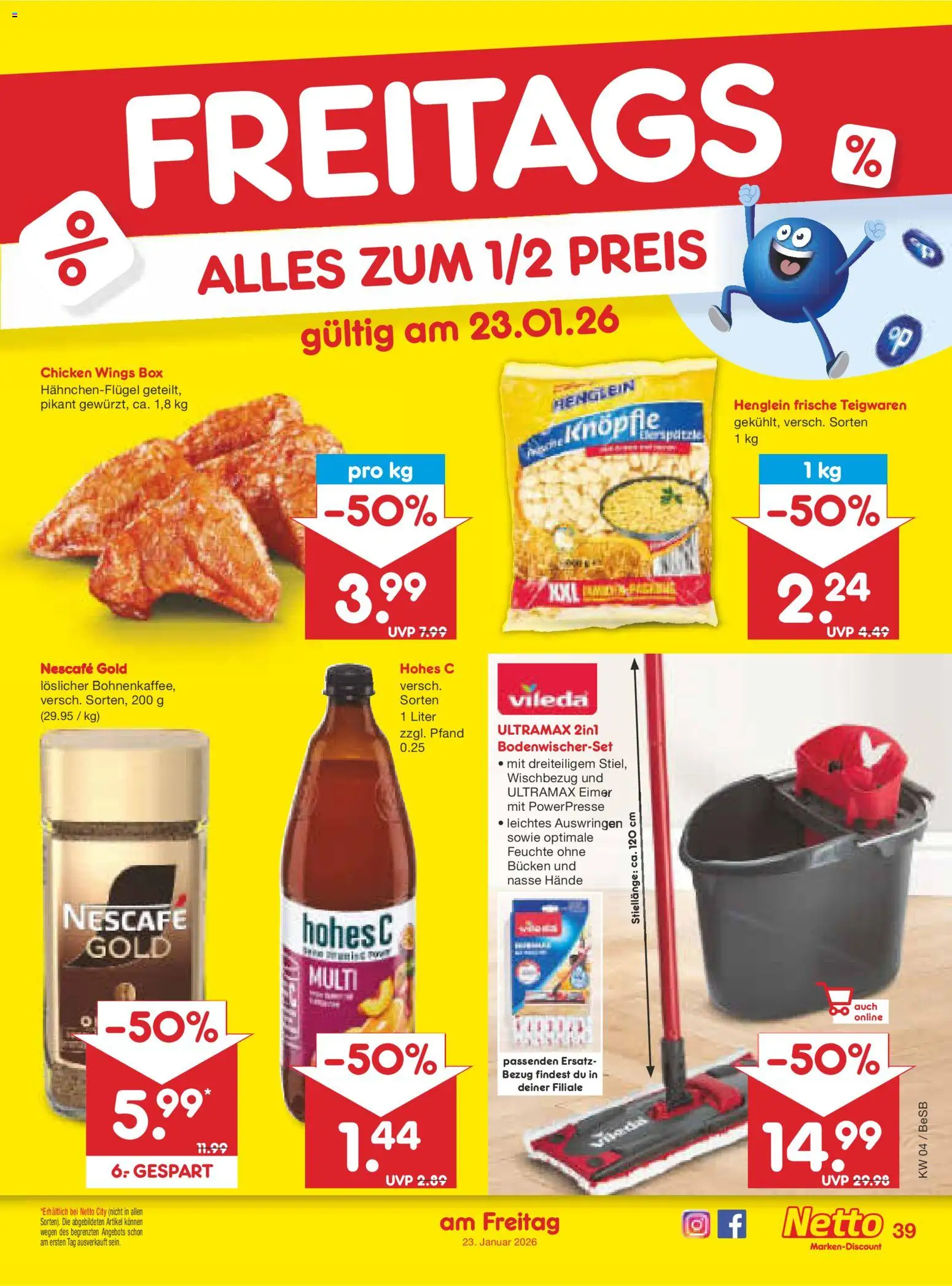 Netto Marken-Discount Prospekt 	 – gültig ab 19.01.2026 | Seite: 49 | Produkte: Nescafe, Box, Hohes c, Nescafe gold