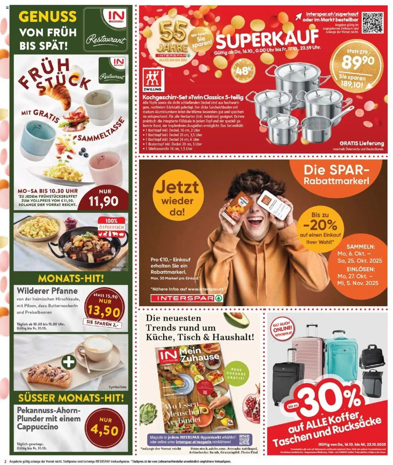 Interspar Flugblatt - Burgenland Nord gültig ab 16.10.2025 | Seite: 2 | Produkte: Avocado, Koffer, Uhr, Tisch