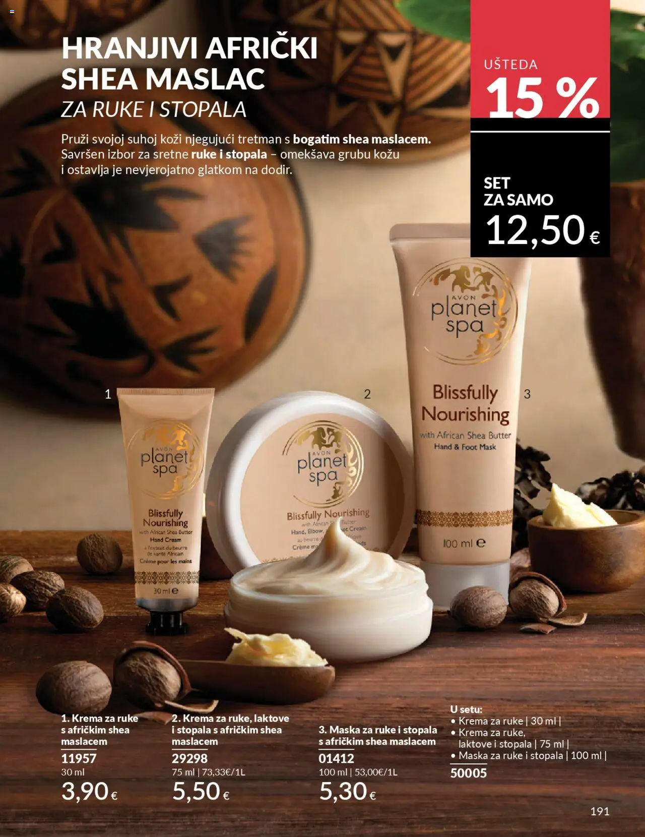 Avon katalog | vrijedi od 30.09.2025 | Stranica: 191 | Proizvodi: Maska, Maslac, Krema za ruke, Krema