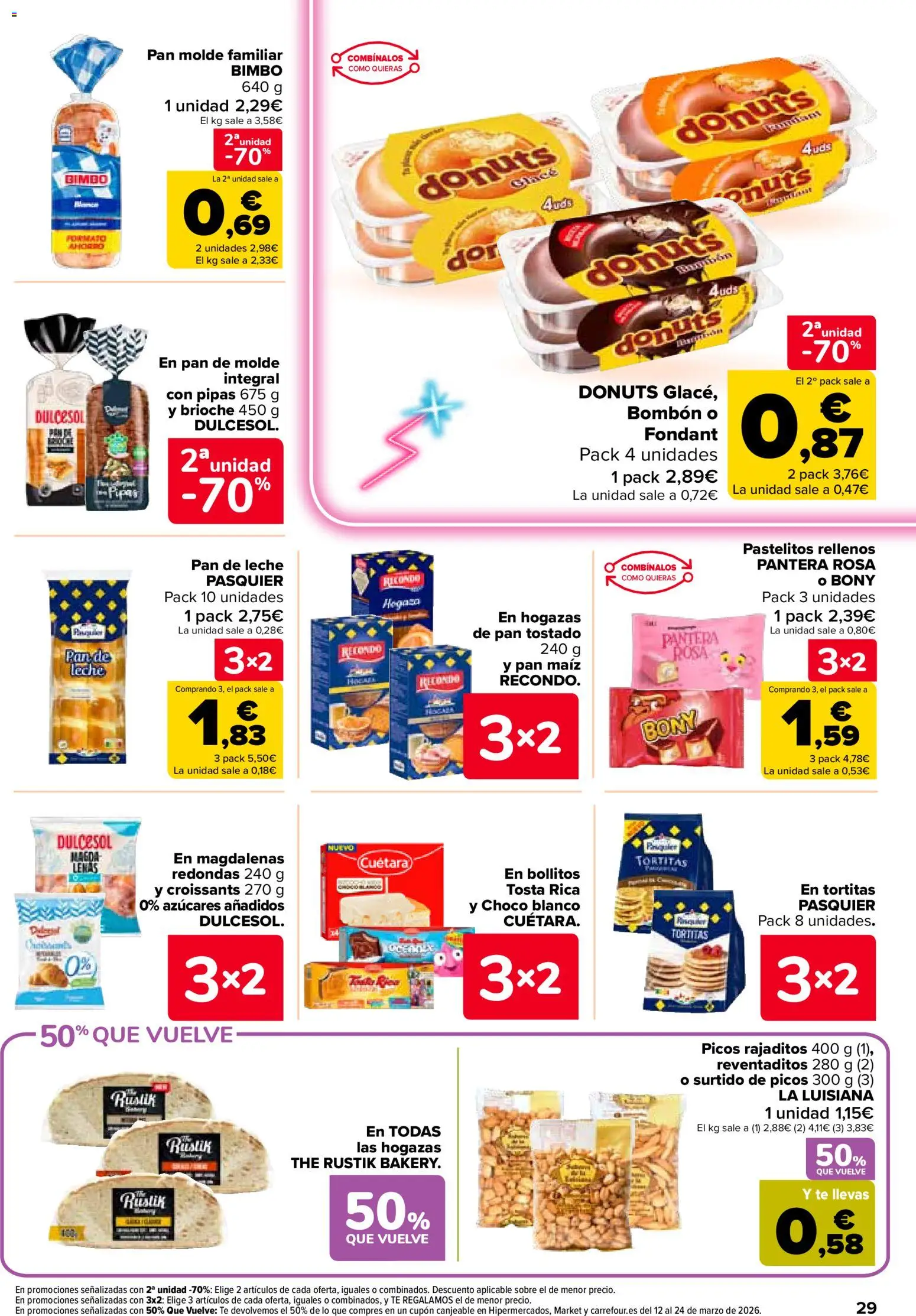 Carrefour folleto │ válido desde el 25.02.2026 | Página: 31 | Productos: Leche, Pan de leche, Hogazas, Donuts