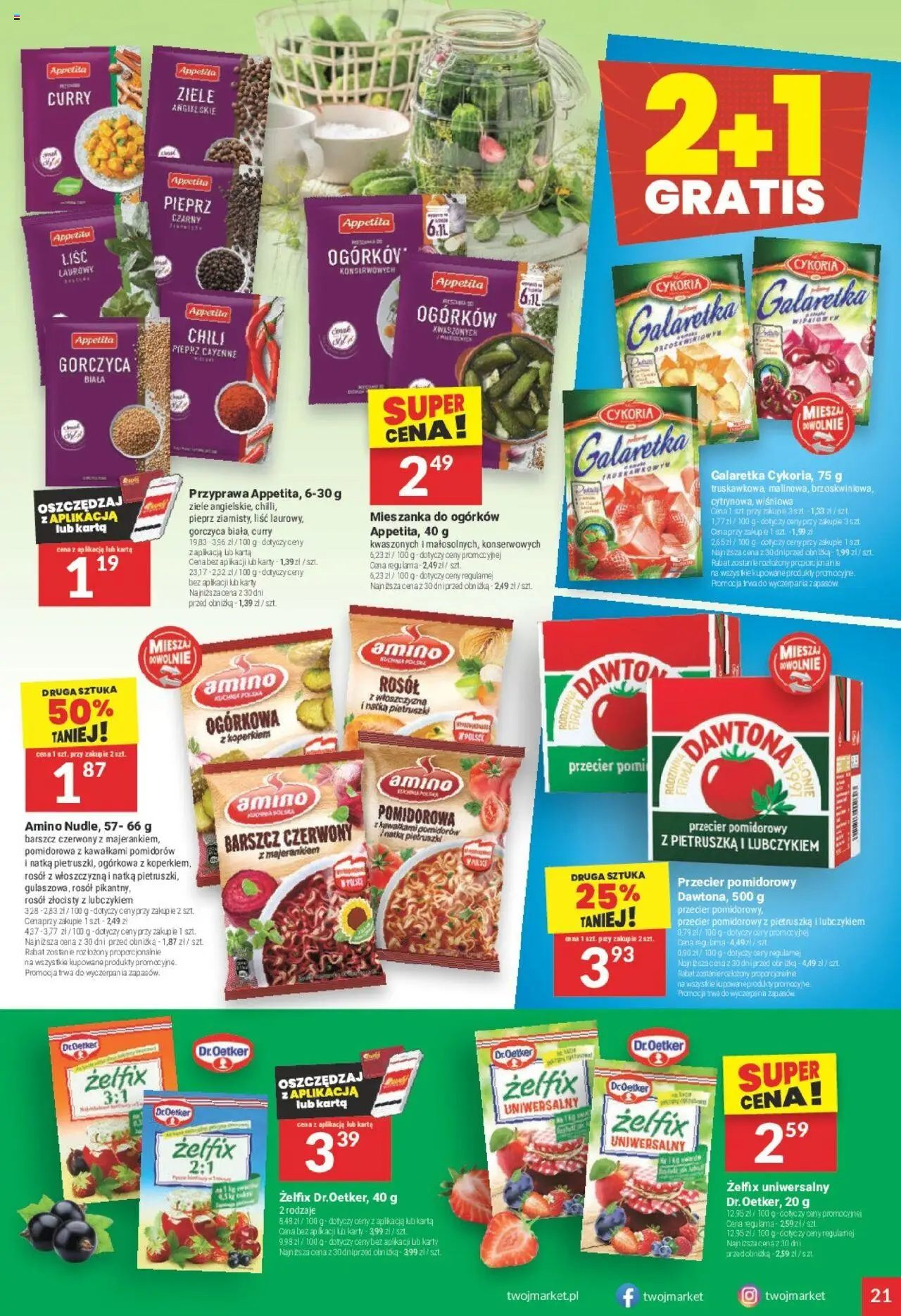 Twój Market Gazetka od 11.06.2025 | Strona: 21 | Produkty: Chili, Barszcz, Curry, Pieprz