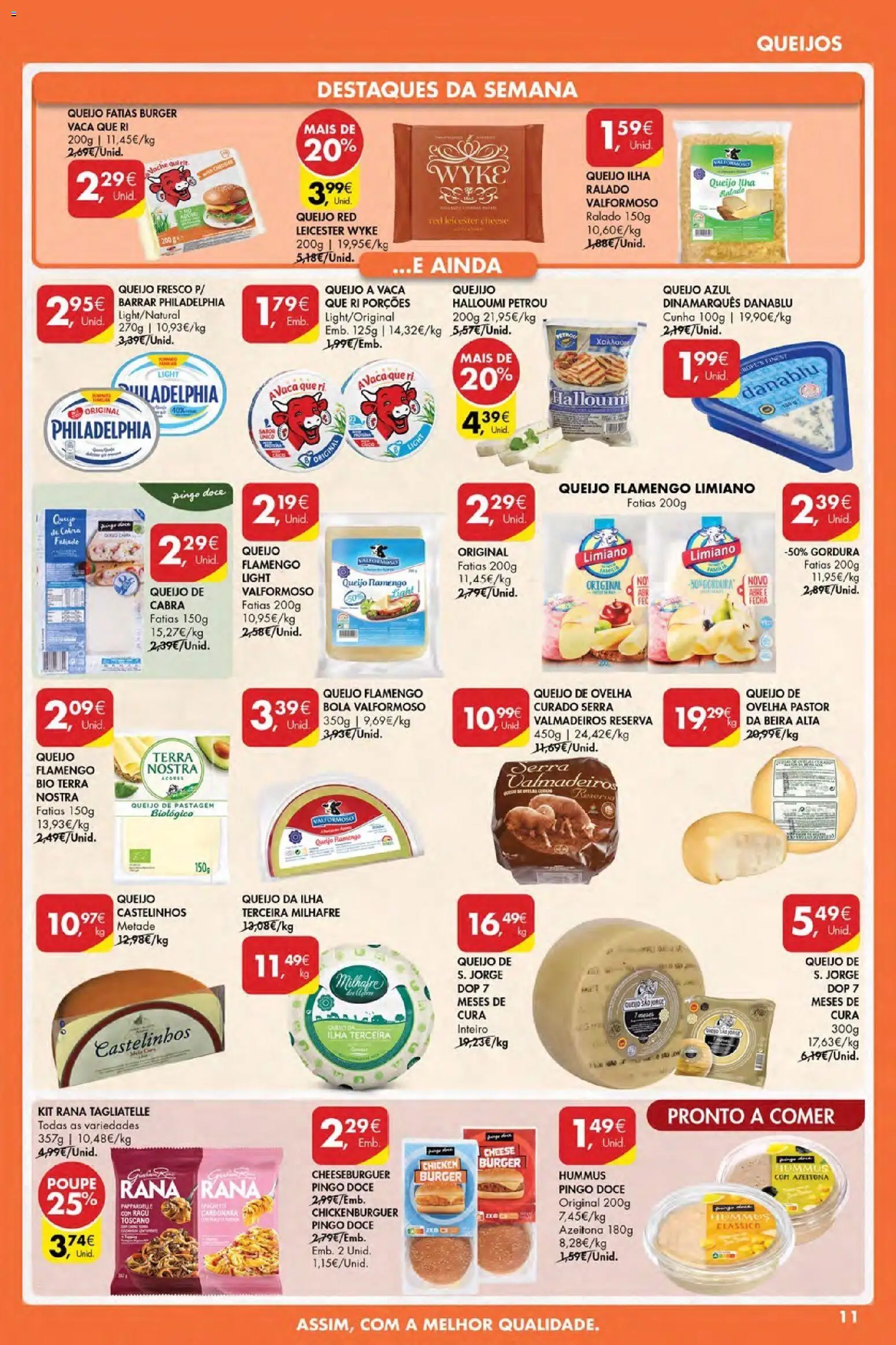 Pingo Doce Poupe Esta Semana Açores │ válido de 19.02.2026 | Página: 11 | Produtos: Cream cheese, Queijo
