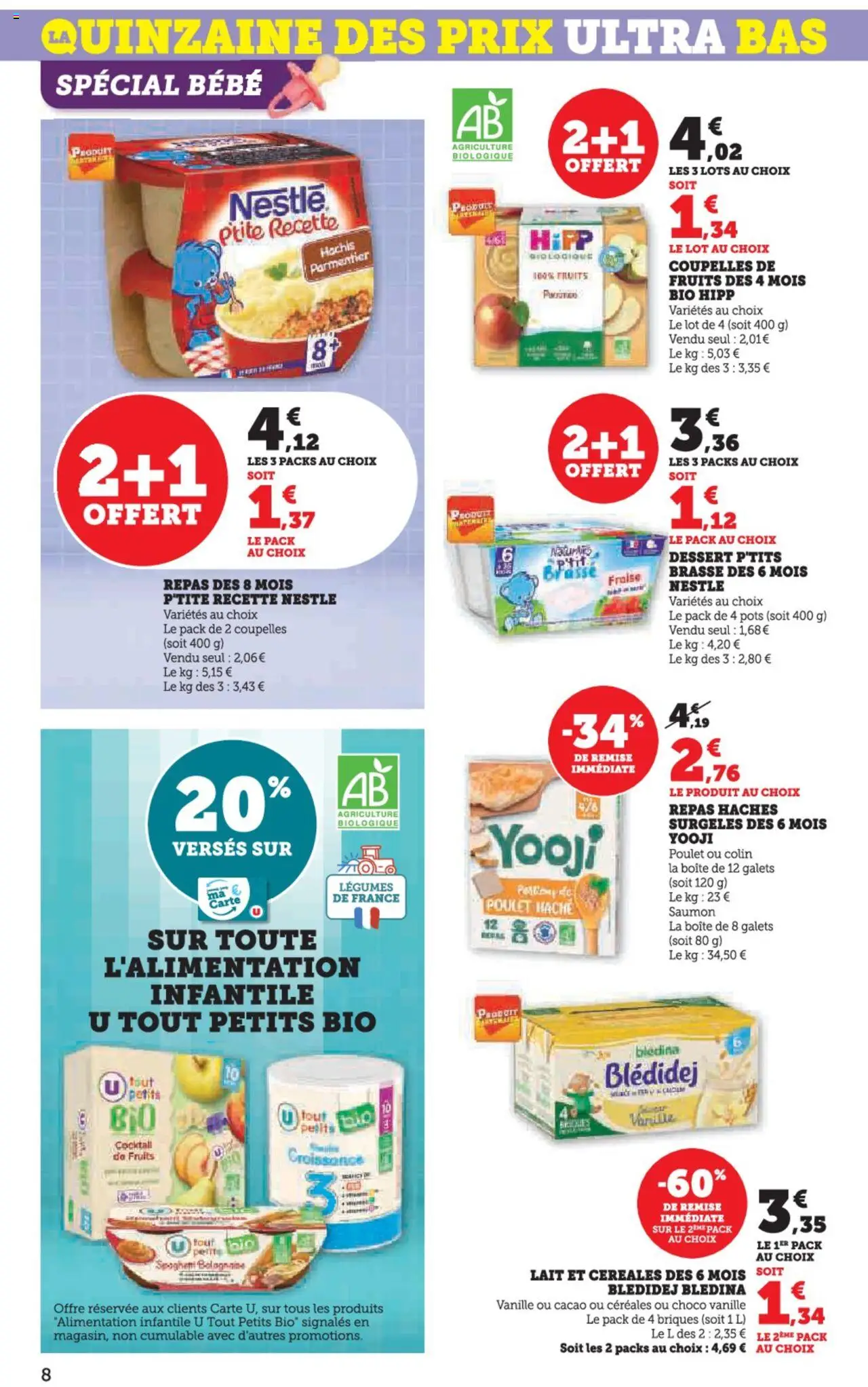  | Page: 8 | Produits: Spaghetti, Briques, Lait, Céréales
