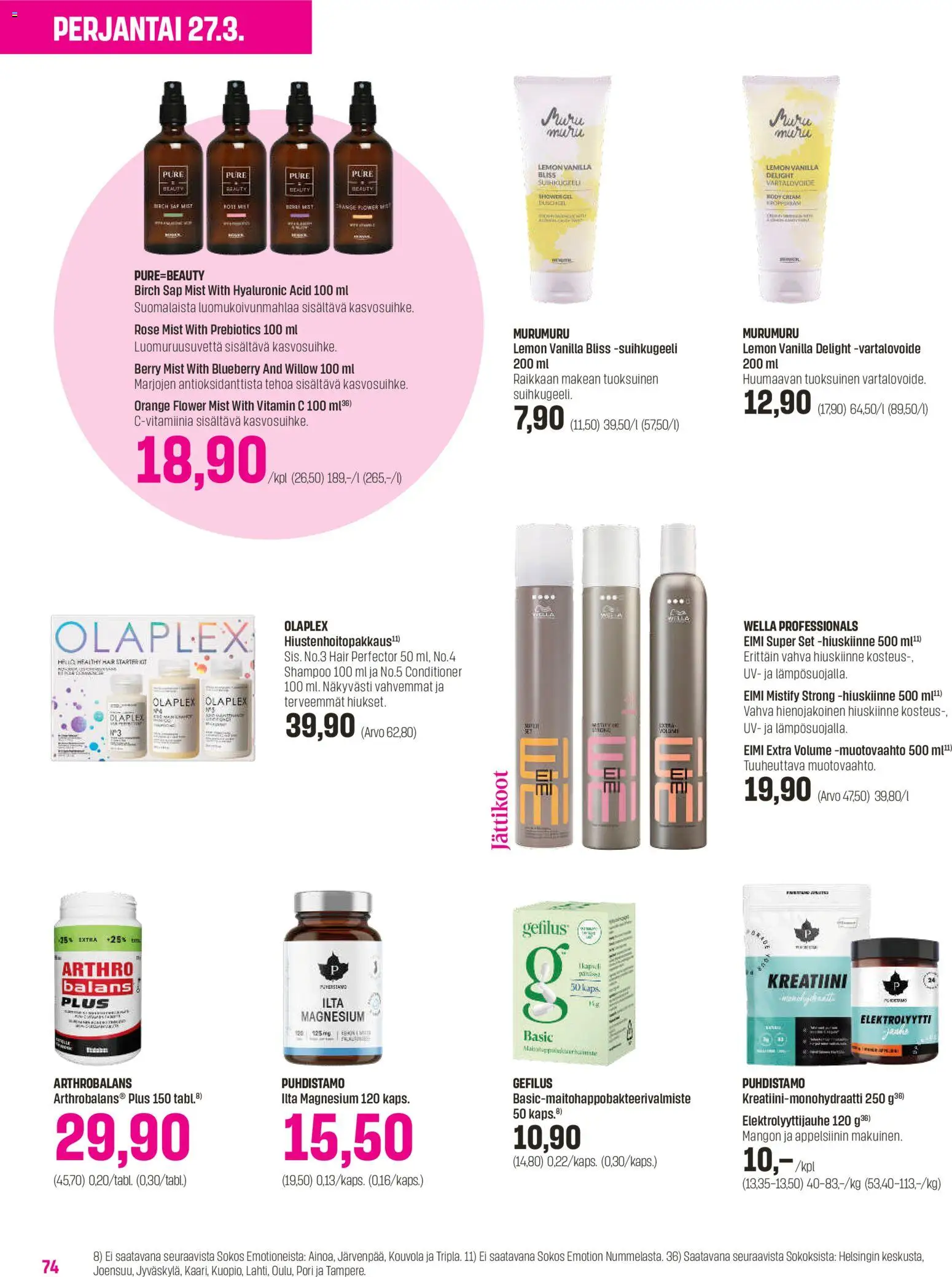 Sokos tarjoukset - Emotion 3plus1 – voimassa 25.03.2026 alkaen | Sivu: 74 | Tuotteet: Shampoo, Mousse, Vartalovoide, Suihkugeeli