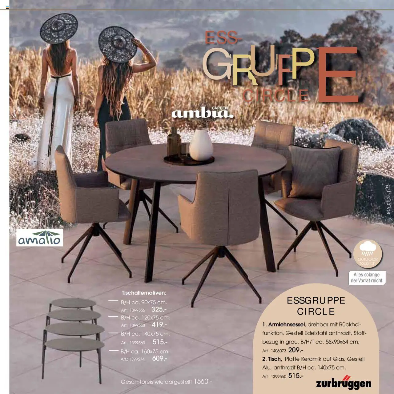 Zurbrüggen Garten Trends 2025 - gültig ab dem 18.02.2025 | Seite: 41 | Produkte: Essgruppe