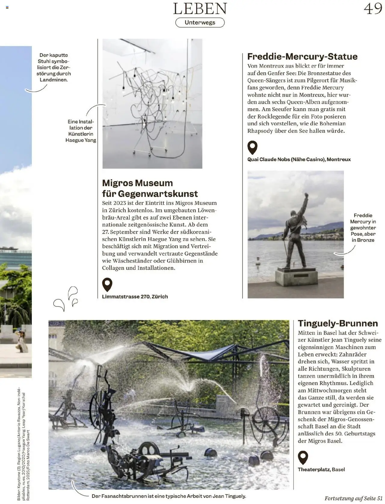 Migros Magazin – gültig ab 22.09.2025 | Seite: 49 | Produkte: Stuhl, Wasser, Bilder