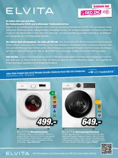 RED ZAC Flugblatt ab 17.09.2025 gültig | Seite: 2 | Produkte: Waschmaschine