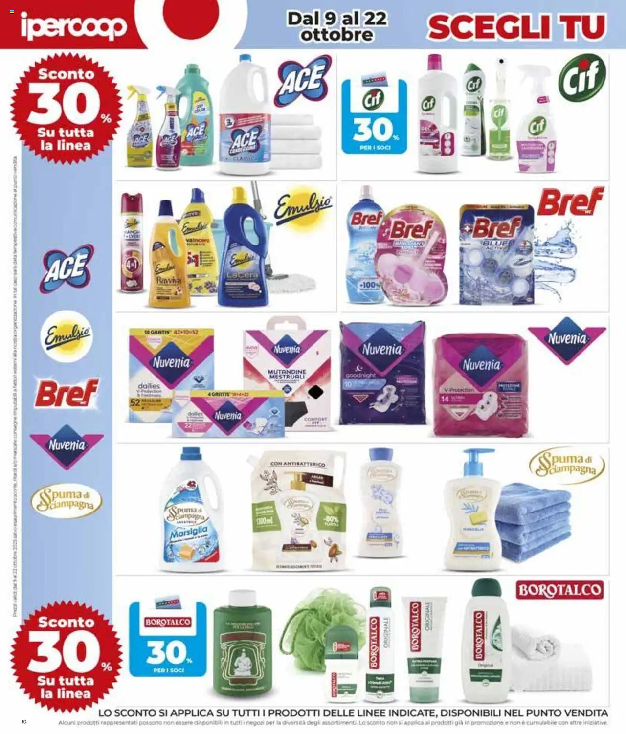 Volantino Ipercoop del 09.10.2025 | Pagina: 10 | Prodotti: Mutandine, Data