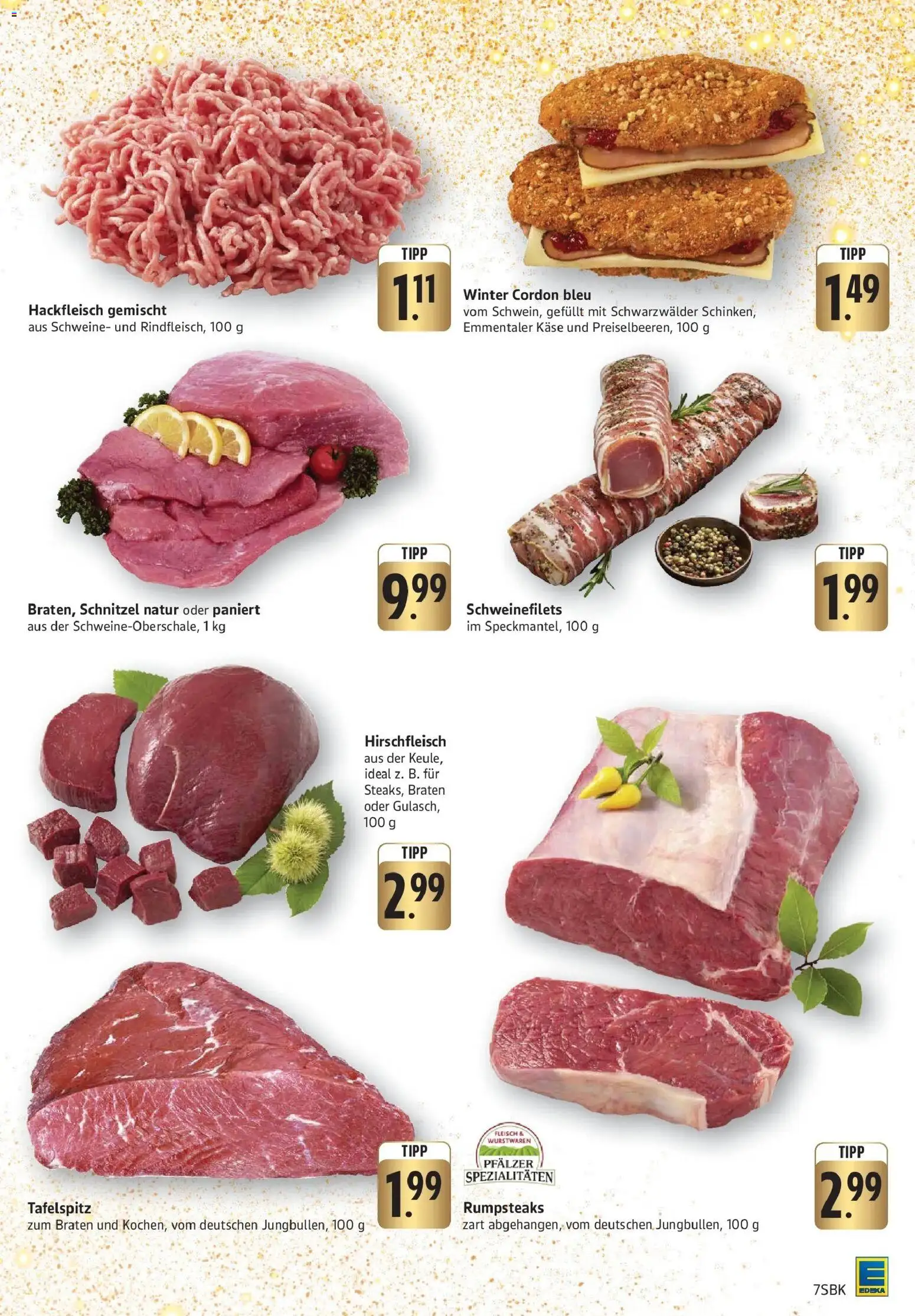 Edeka prospekt Walldorf	 – gültig ab 15.12.2025 | Seite: 7 | Produkte: Tafelspitz, Käse, Fleisch, Hackfleisch