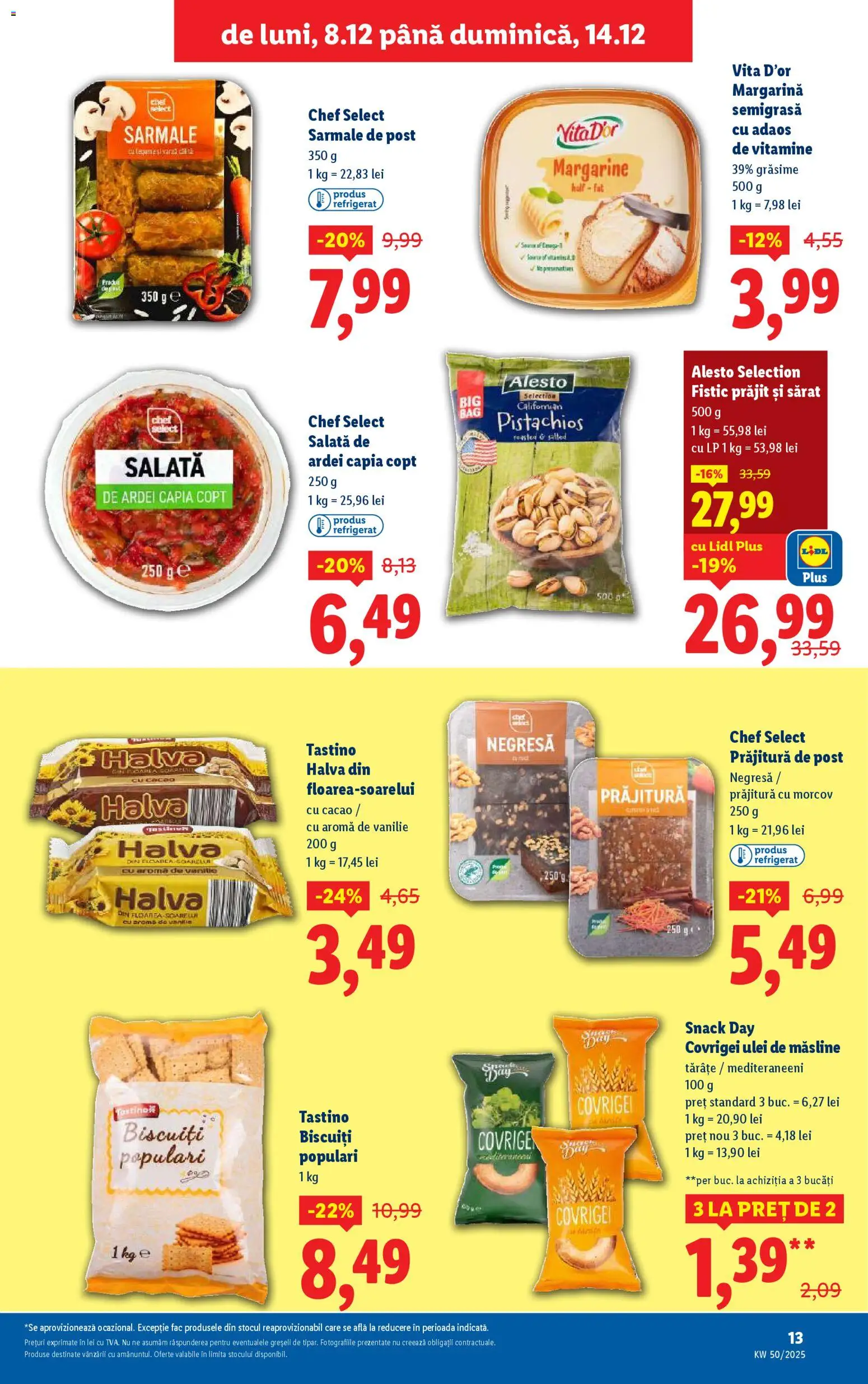 Noul catalog Lidl – valabil de la 08.12.2025 | Pagină: 13 | Produse: Ardei, Covrigei, Fistic, Legume